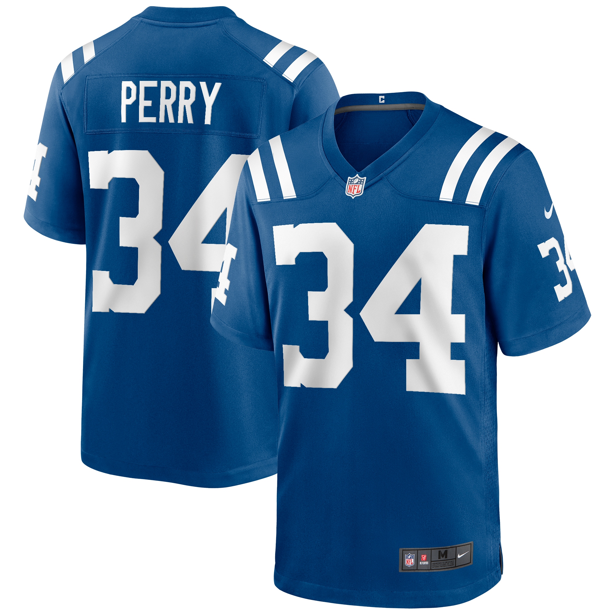 Men's Indianapolis Colts Joe Perry Royal Game Retired Player Jersey JS5261 Saliibo