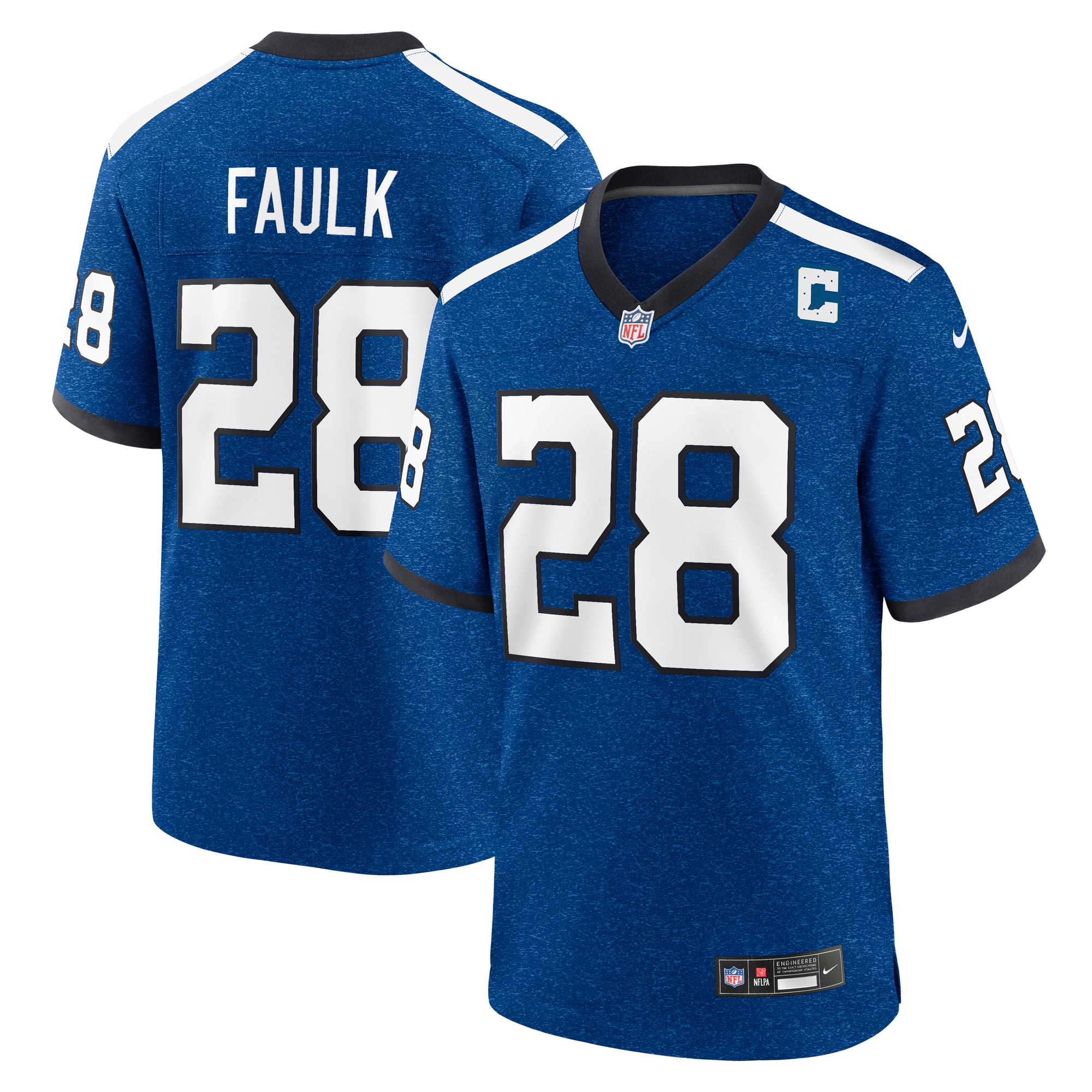 Men's Indianapolis Colts Marshall Faulk Royal Indiana Nights Alternate Game Jersey JS8932 Saliibo