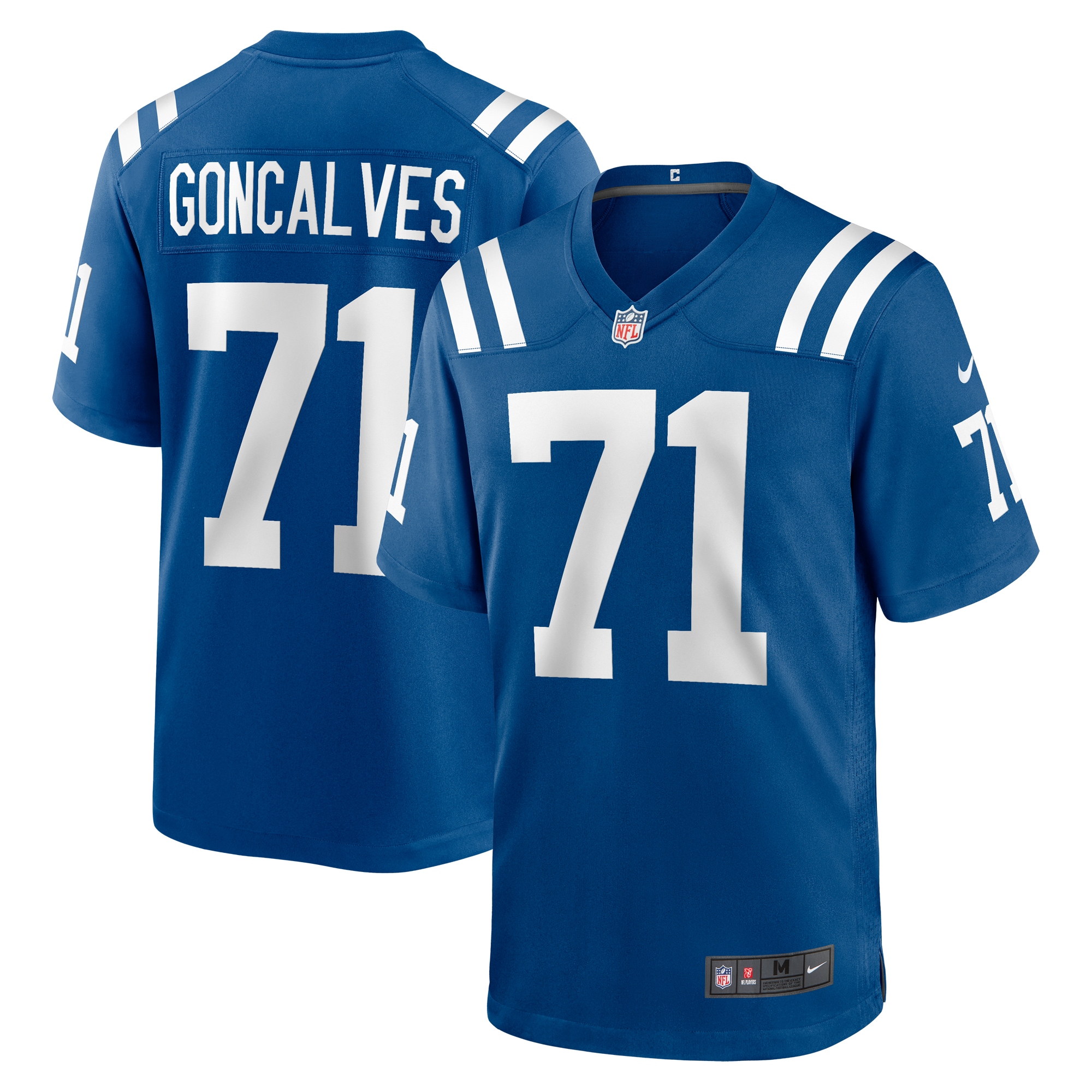Men's Indianapolis Colts Matt Goncalves Royal Game Jersey JS2298 Saliibo