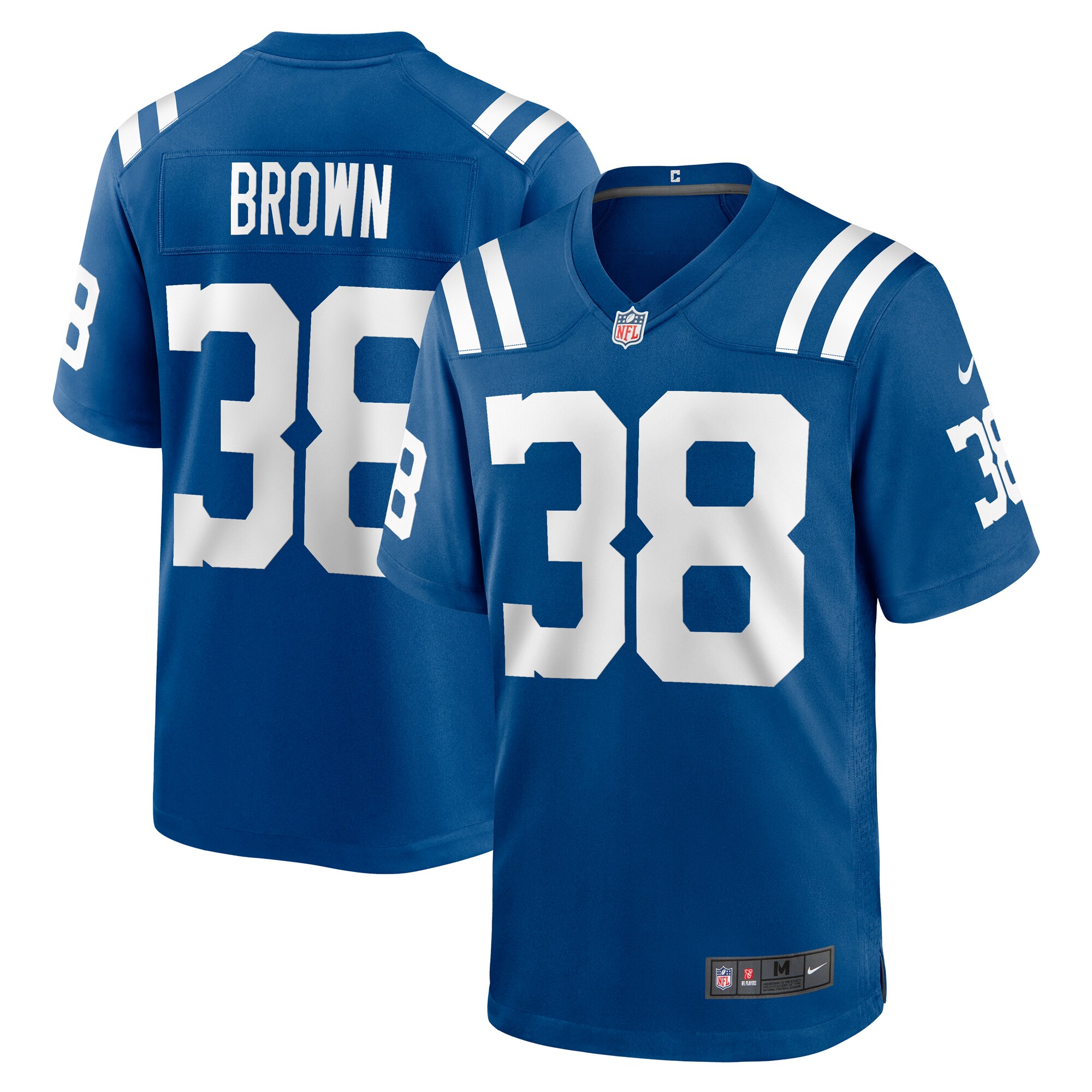 Men's Indianapolis Colts Pharaoh Brown Royal Game Player Jersey JS6729 Saliibo