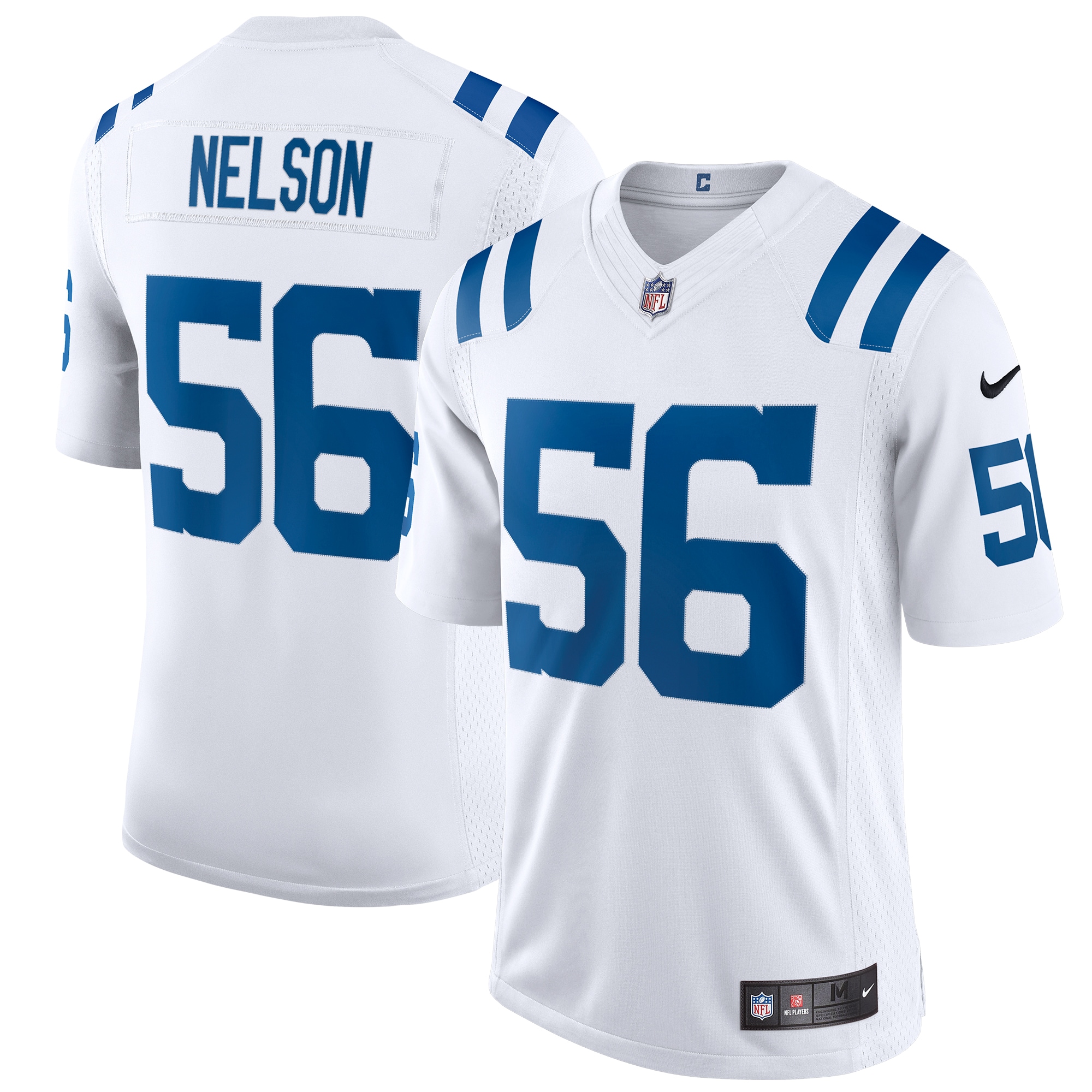 Men's Indianapolis Colts Quenton Nelson White Vapor Limited Jersey JS8706 Saliibo