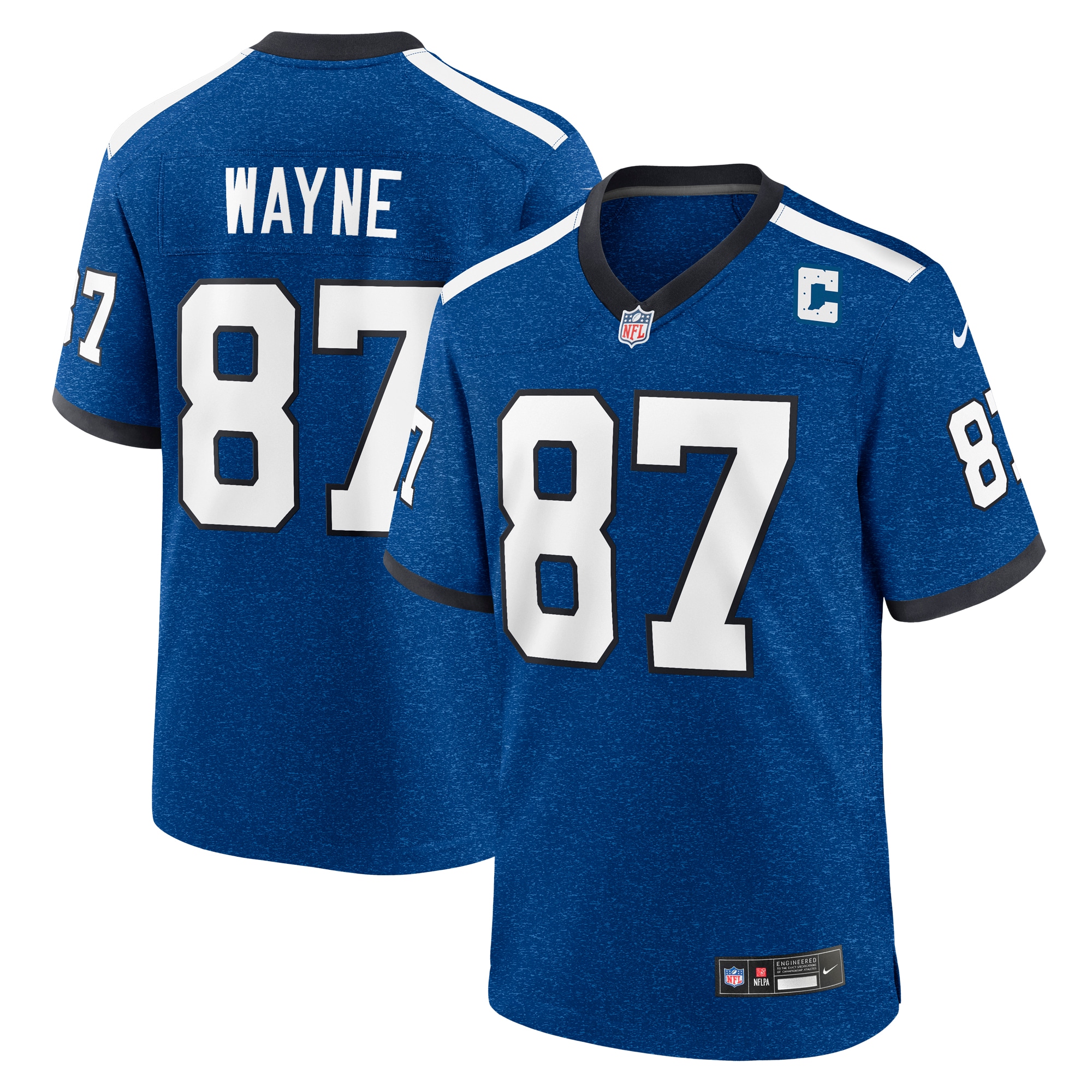 Men's Indianapolis Colts Reggie Wayne Royal Indiana Nights Alternate Game Jersey JS5882 Saliibo