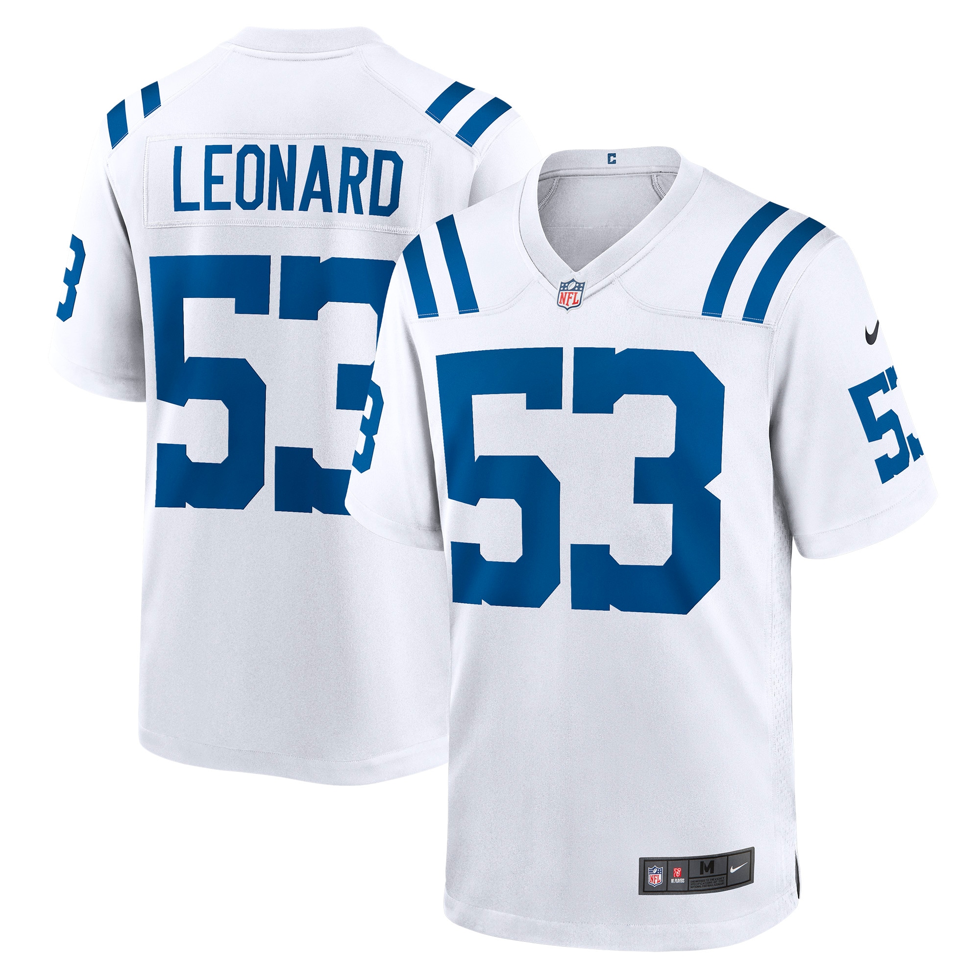 Men's Indianapolis Colts Shaquille Leonard White Player Game Jersey JS5456 Saliibo