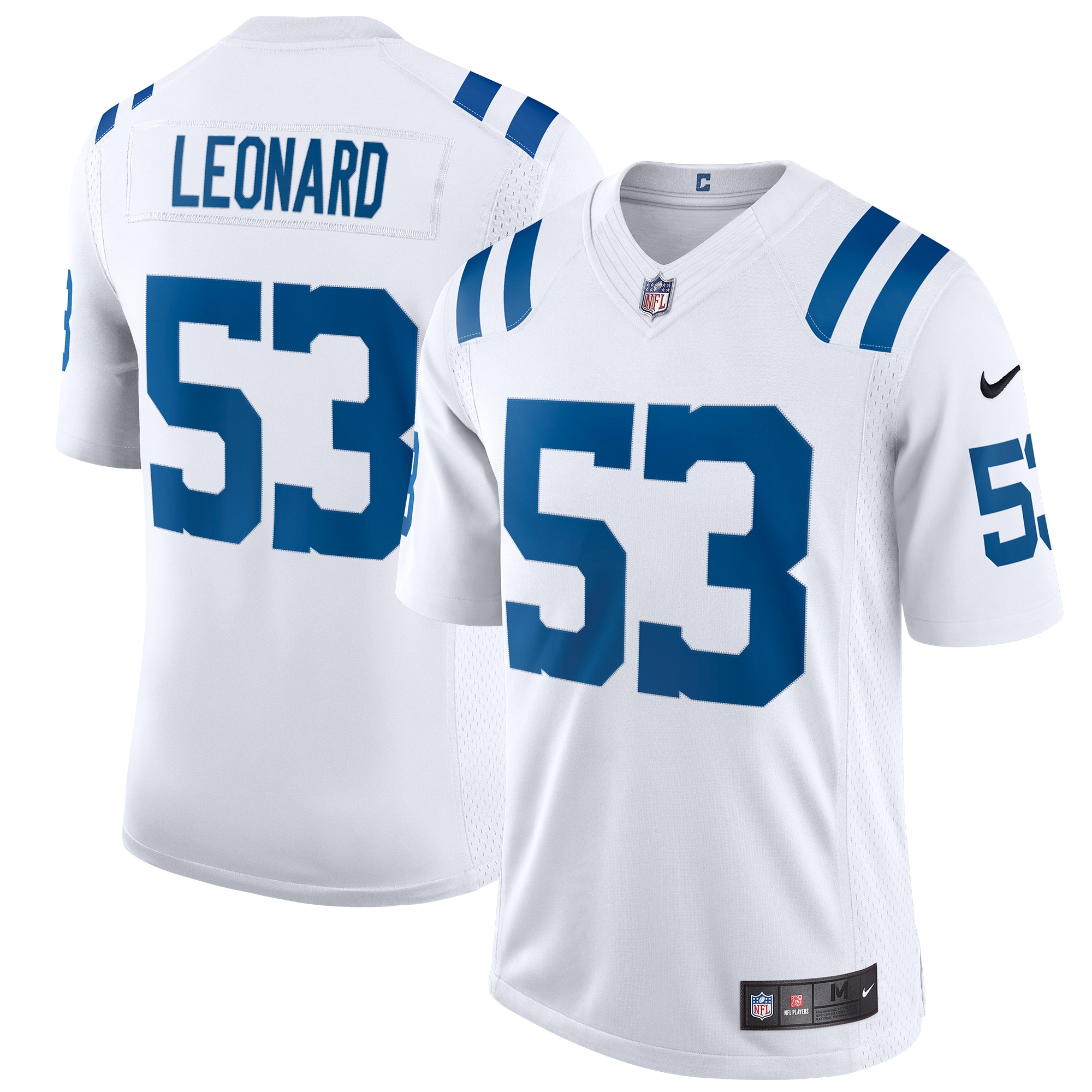 Men's Indianapolis Colts Shaquille Leonard White Vapor Limited Jersey JS2902 Saliibo