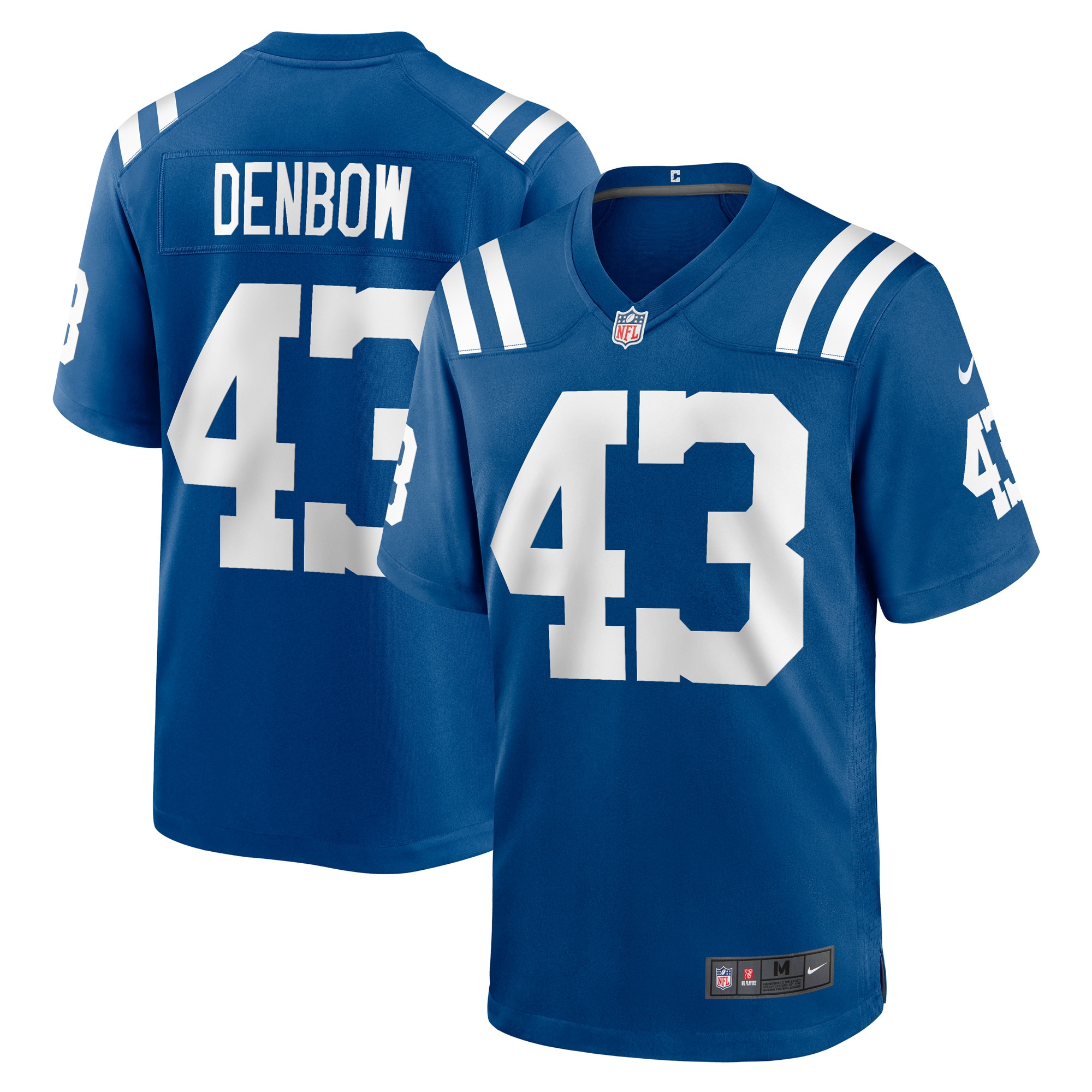 Men's Indianapolis Colts Trevor Denbow Royal Game Player Jersey JS5801 Saliibo