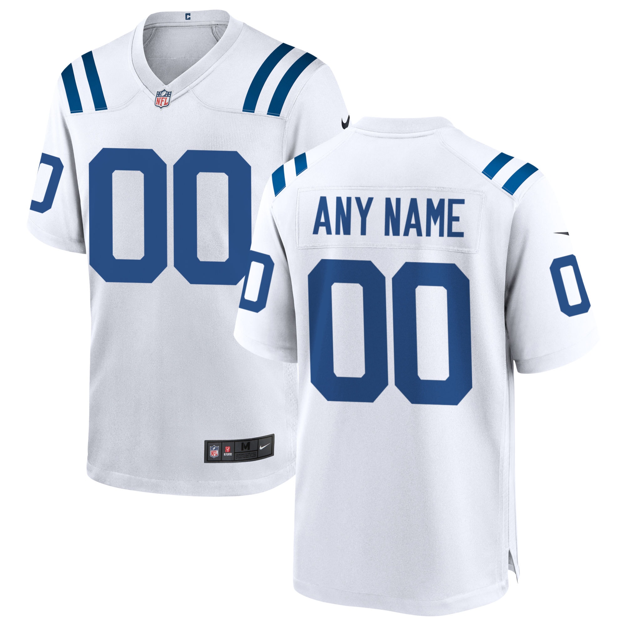 Men's Indianapolis Colts White Custom Game Jersey JS6637 Saliibo