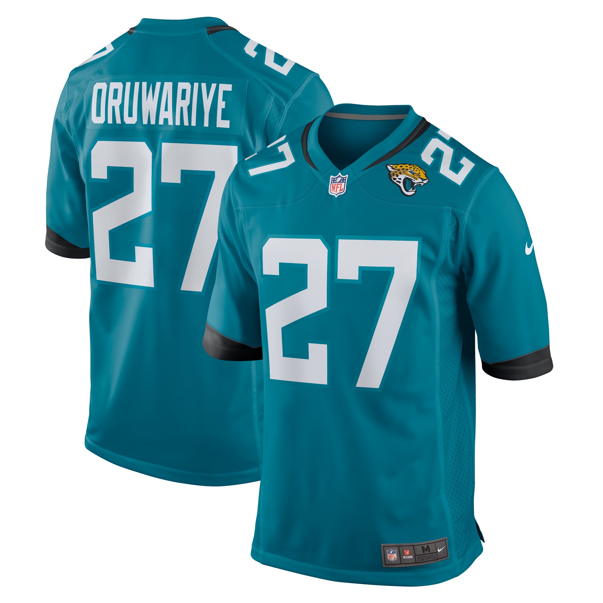 Men's Jacksonville Jaguars Amani Oruwariye Teal Game Jersey JS2248 Saliibo