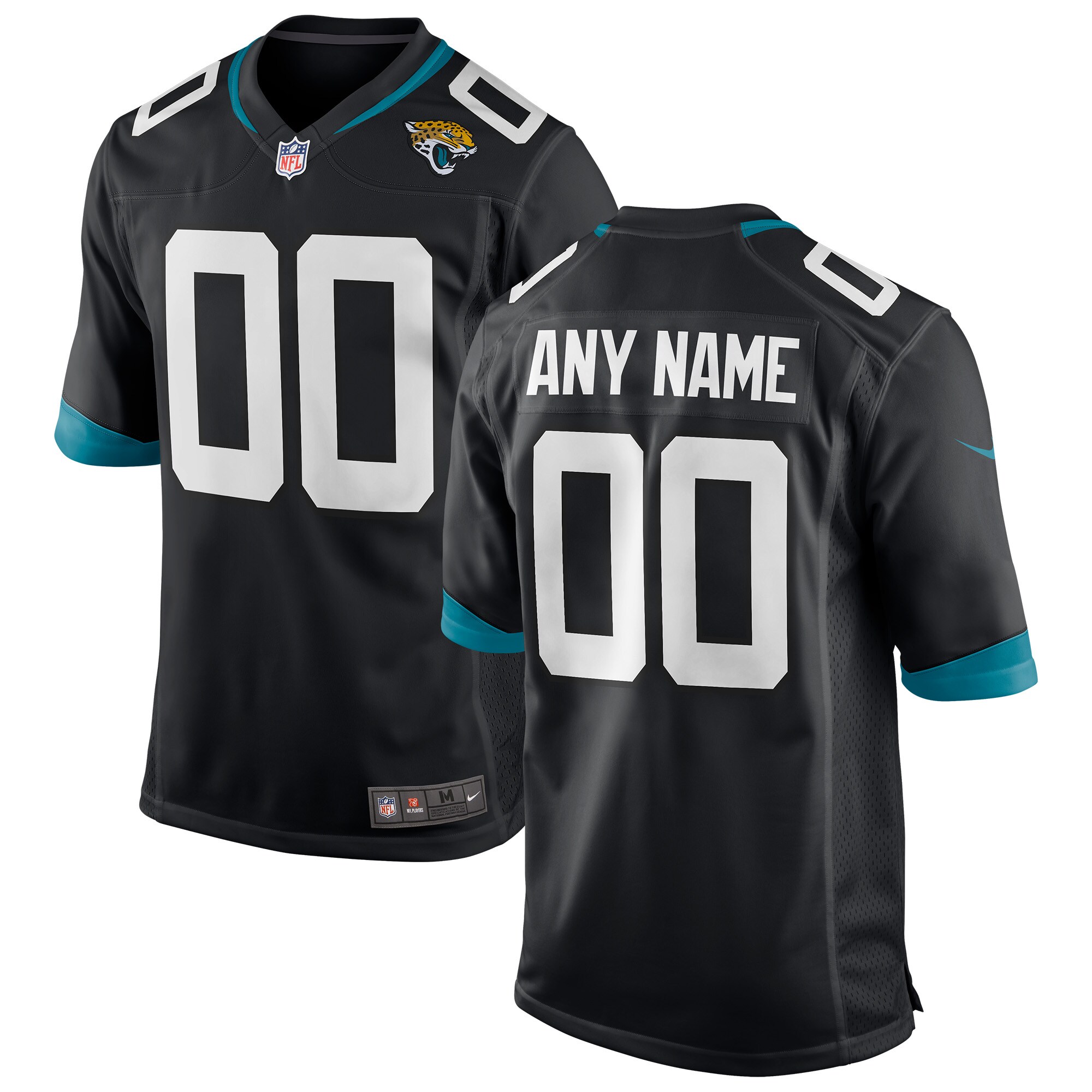 Men's Jacksonville Jaguars Black Custom Game Jersey JS1781 Saliibo