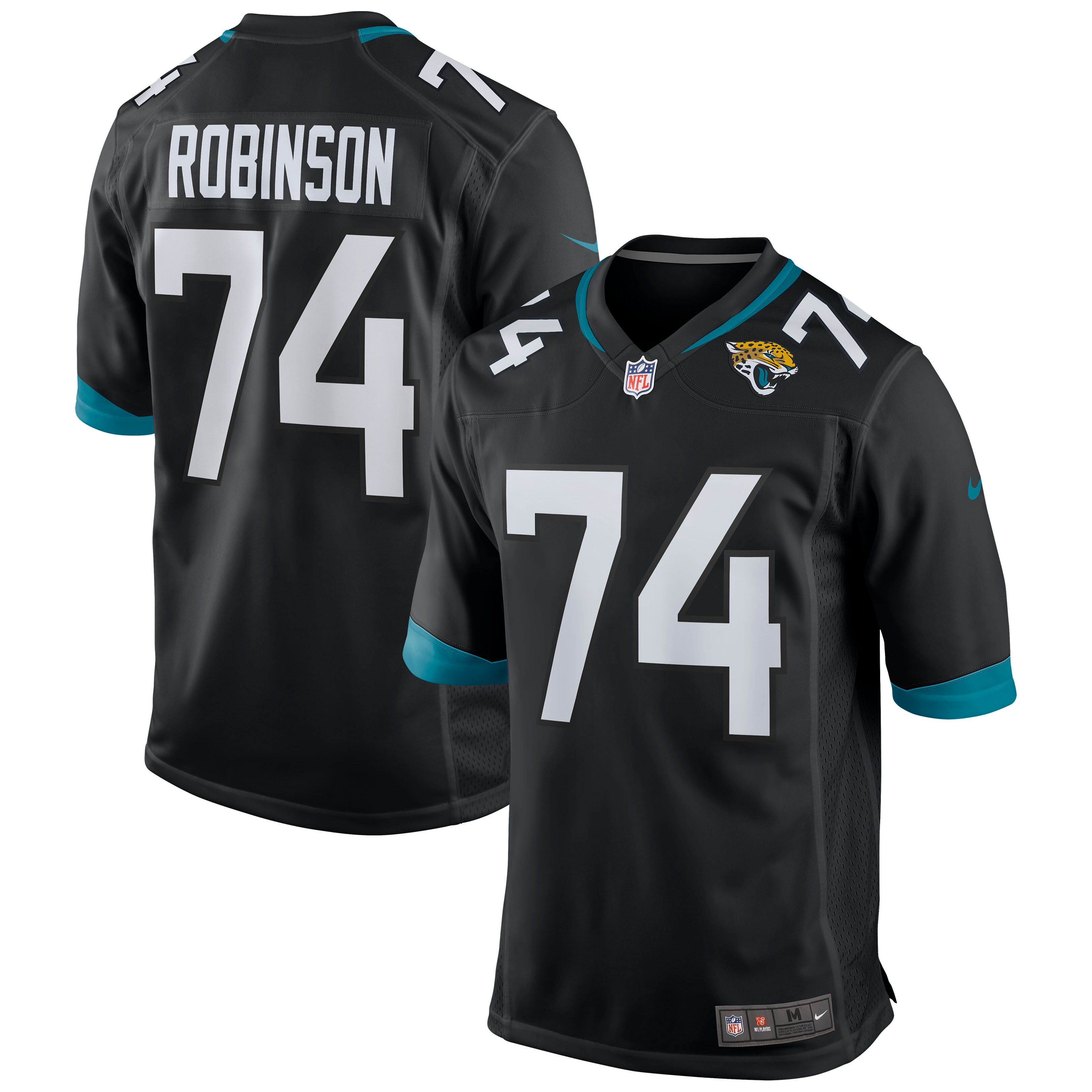 Men's Jacksonville Jaguars Cam Robinson Black Game Jersey JS6617 Saliibo