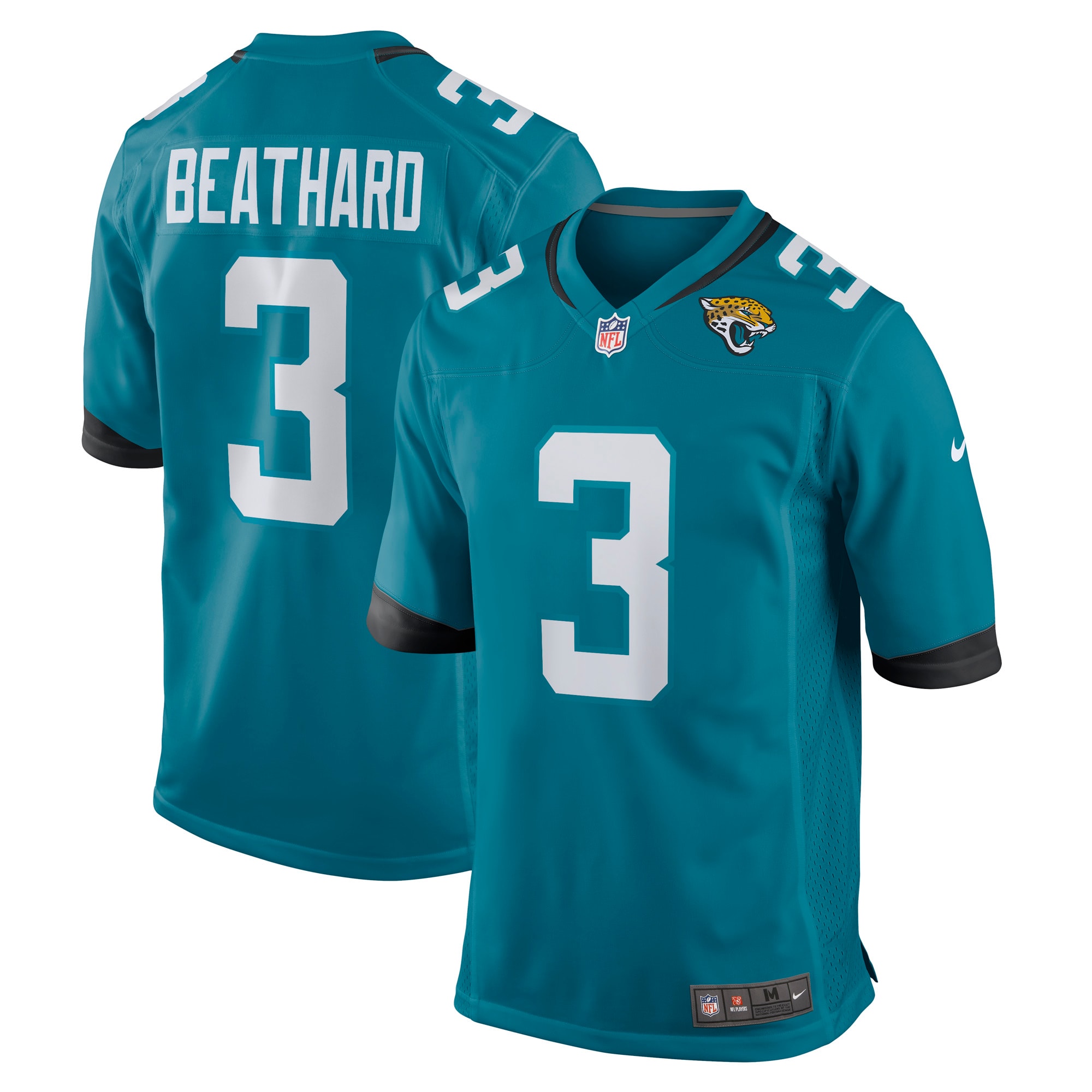 Men's Jacksonville Jaguars C.J. Beathard Teal Game Jersey JS3185 Saliibo