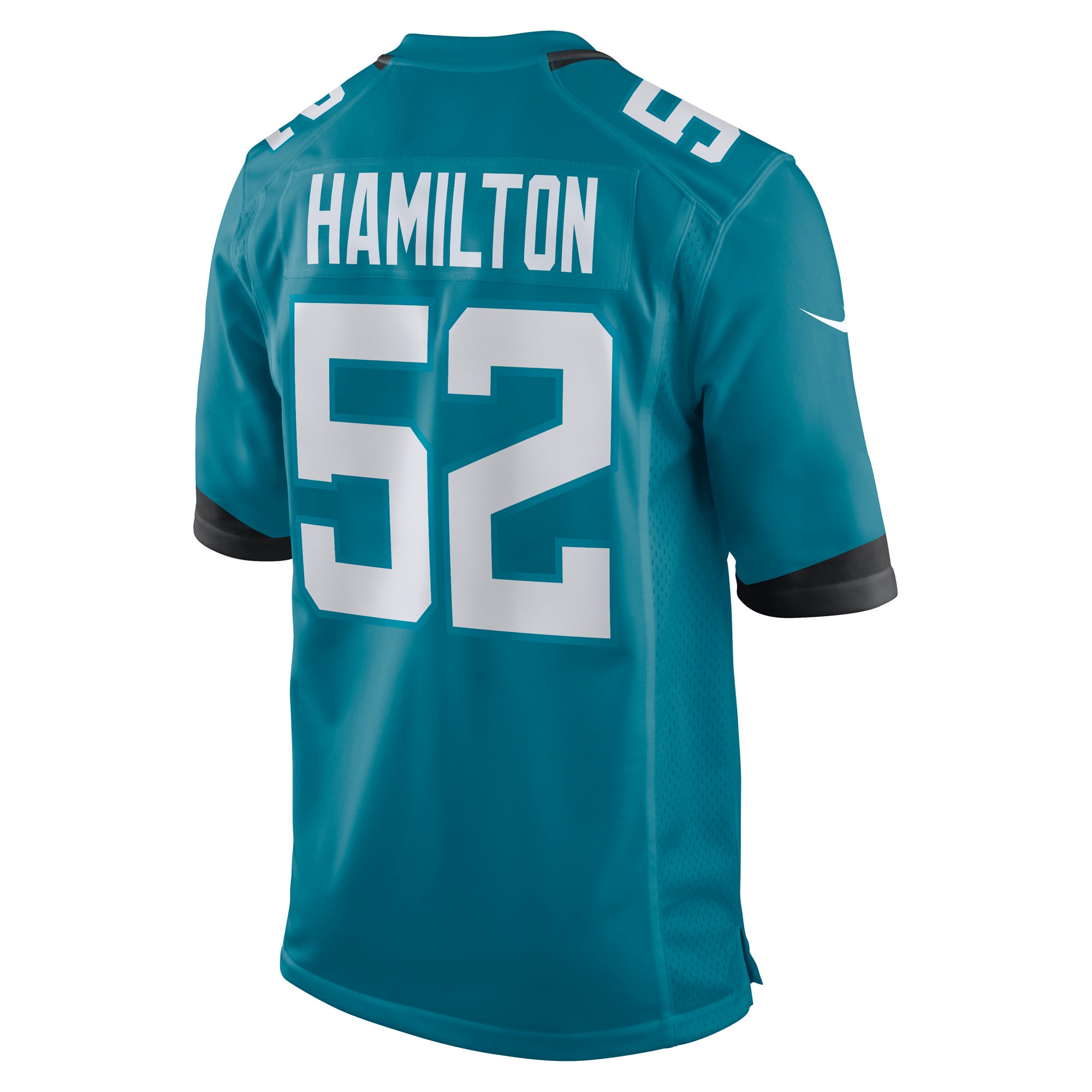 Men's Jacksonville Jaguars DaVon Hamilton Teal Game Jersey JS6466 Saliibo - Image 3