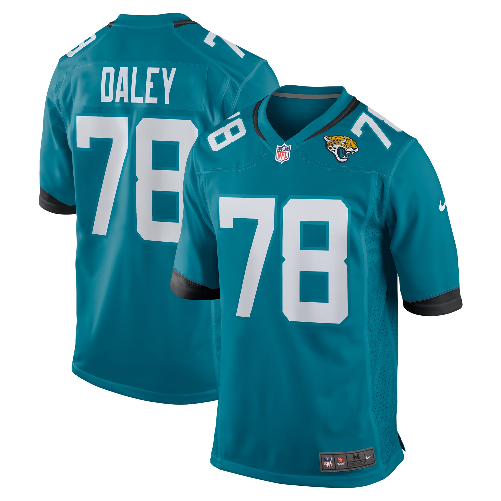 Men's Jacksonville Jaguars Dennis Daley Teal Team Game Jersey JS3590 Saliibo
