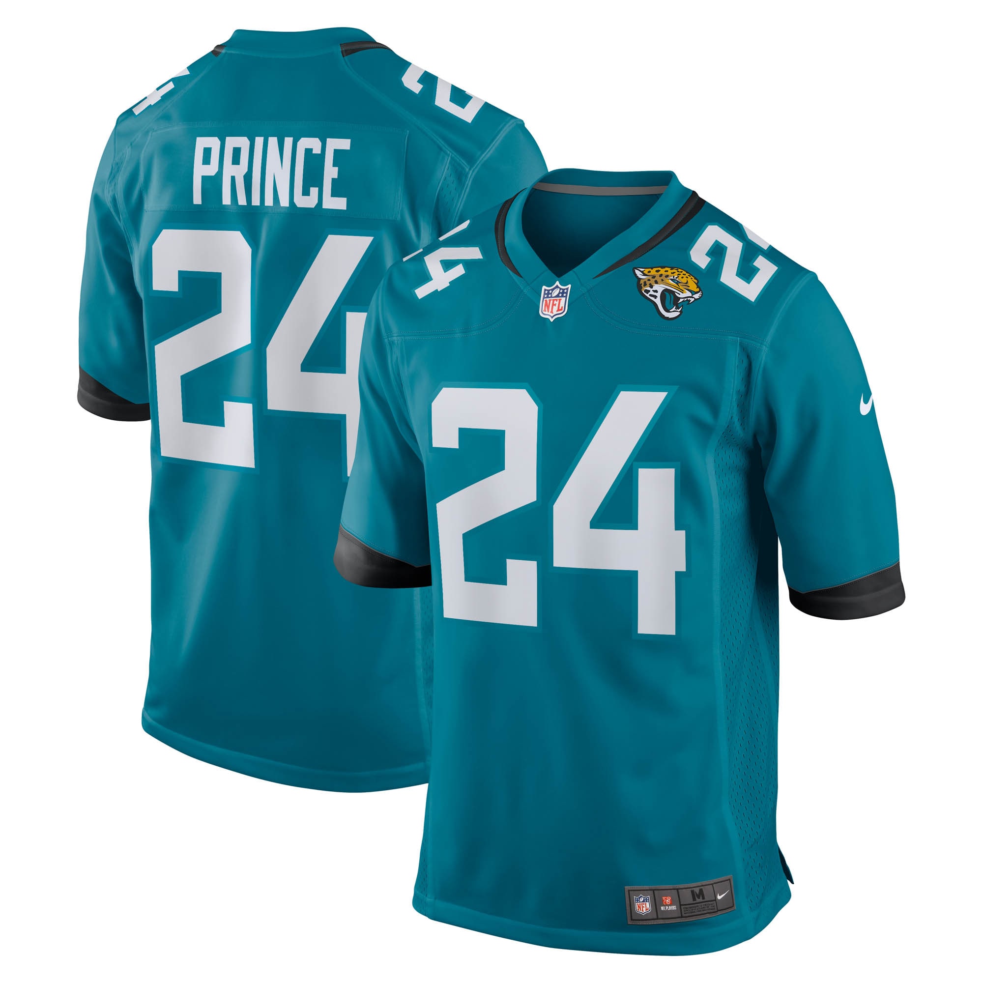 Men's Jacksonville Jaguars De??ntre Prince Teal Team Game Jersey JS2619 Saliibo