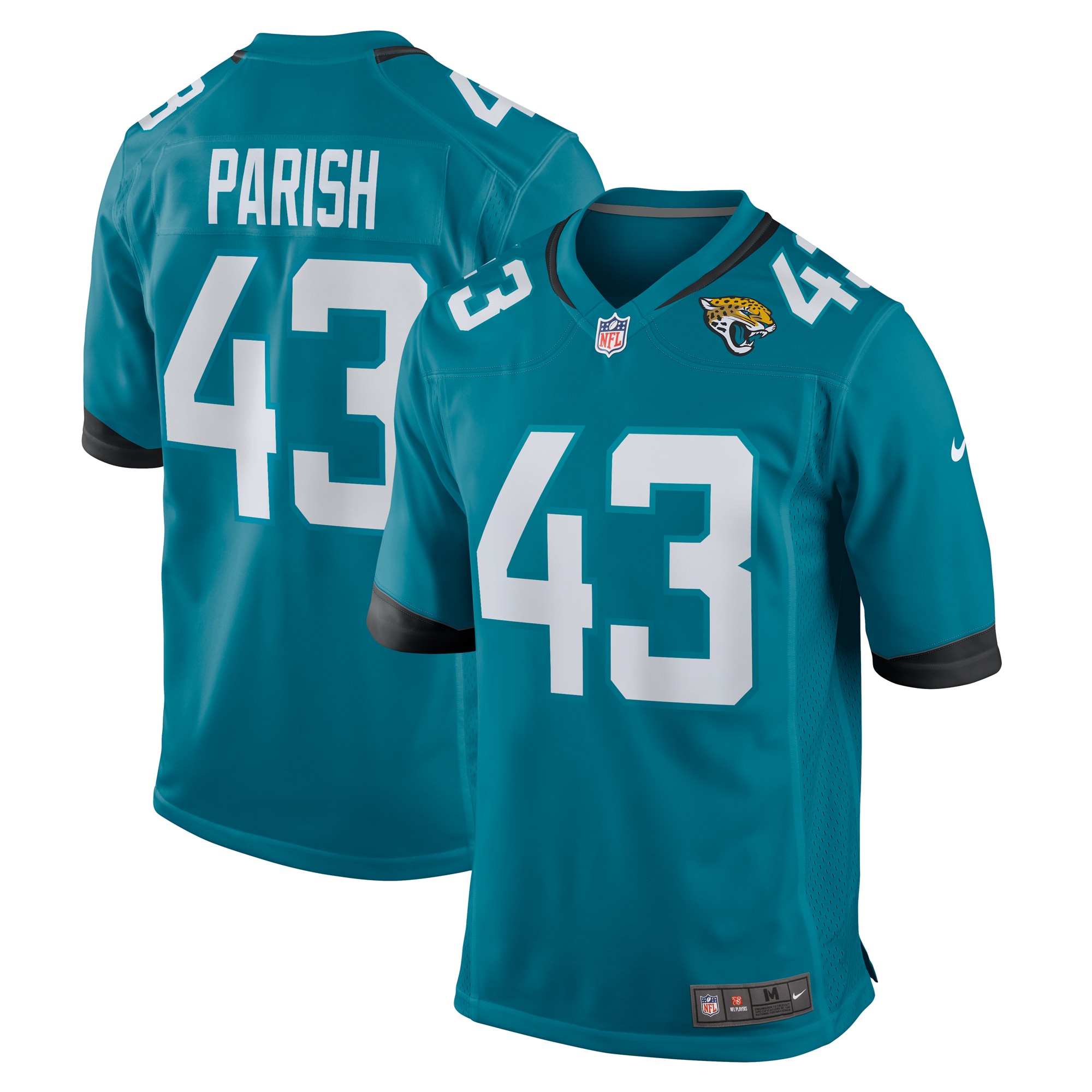 Men's Jacksonville Jaguars Derek Parish Teal Game Jersey JS2616 Saliibo