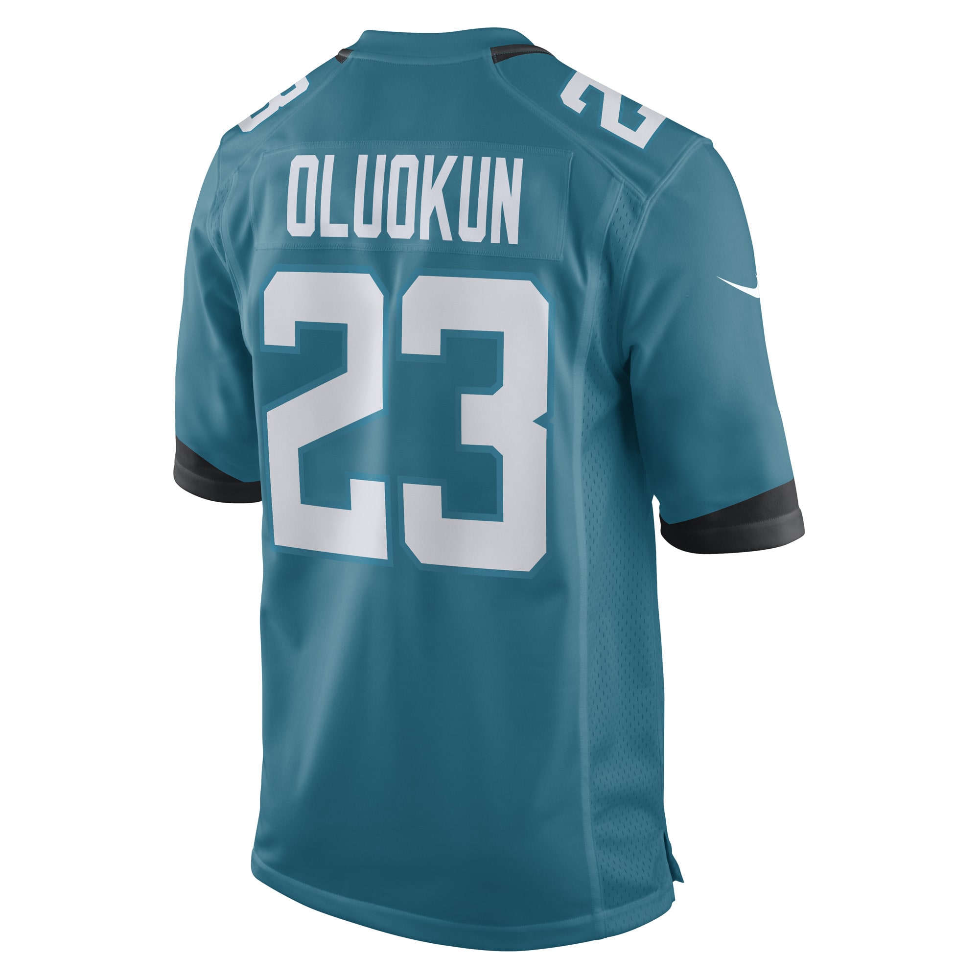 Men's Jacksonville Jaguars Foyesade Oluokun Teal Game Player Jersey JS5196 Saliibo - Image 3
