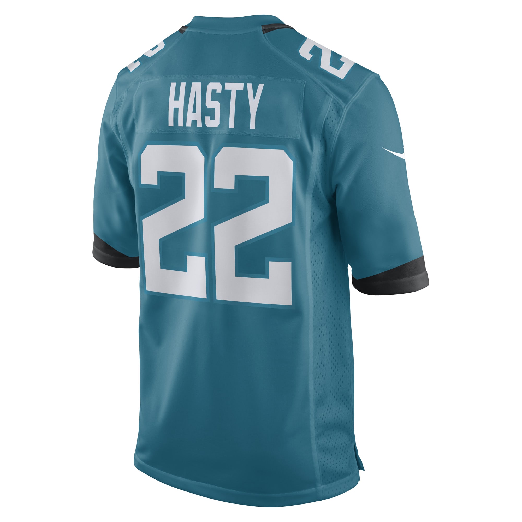 Men's Jacksonville Jaguars Jamycal Hasty Teal Game Player Jersey JS3448 Saliibo - Image 3