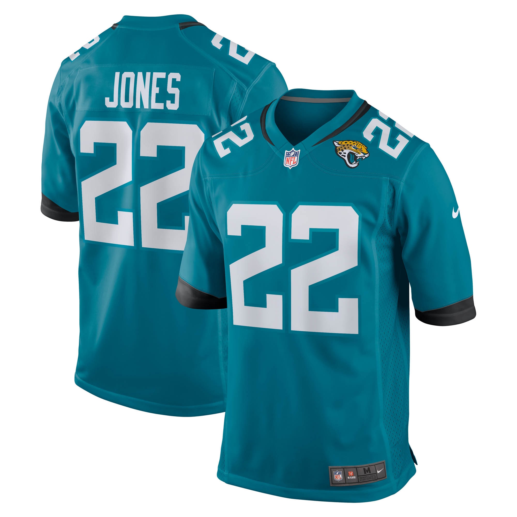 Men's Jacksonville Jaguars Jarrian Jones Teal Team Game Jersey JS5018 Saliibo