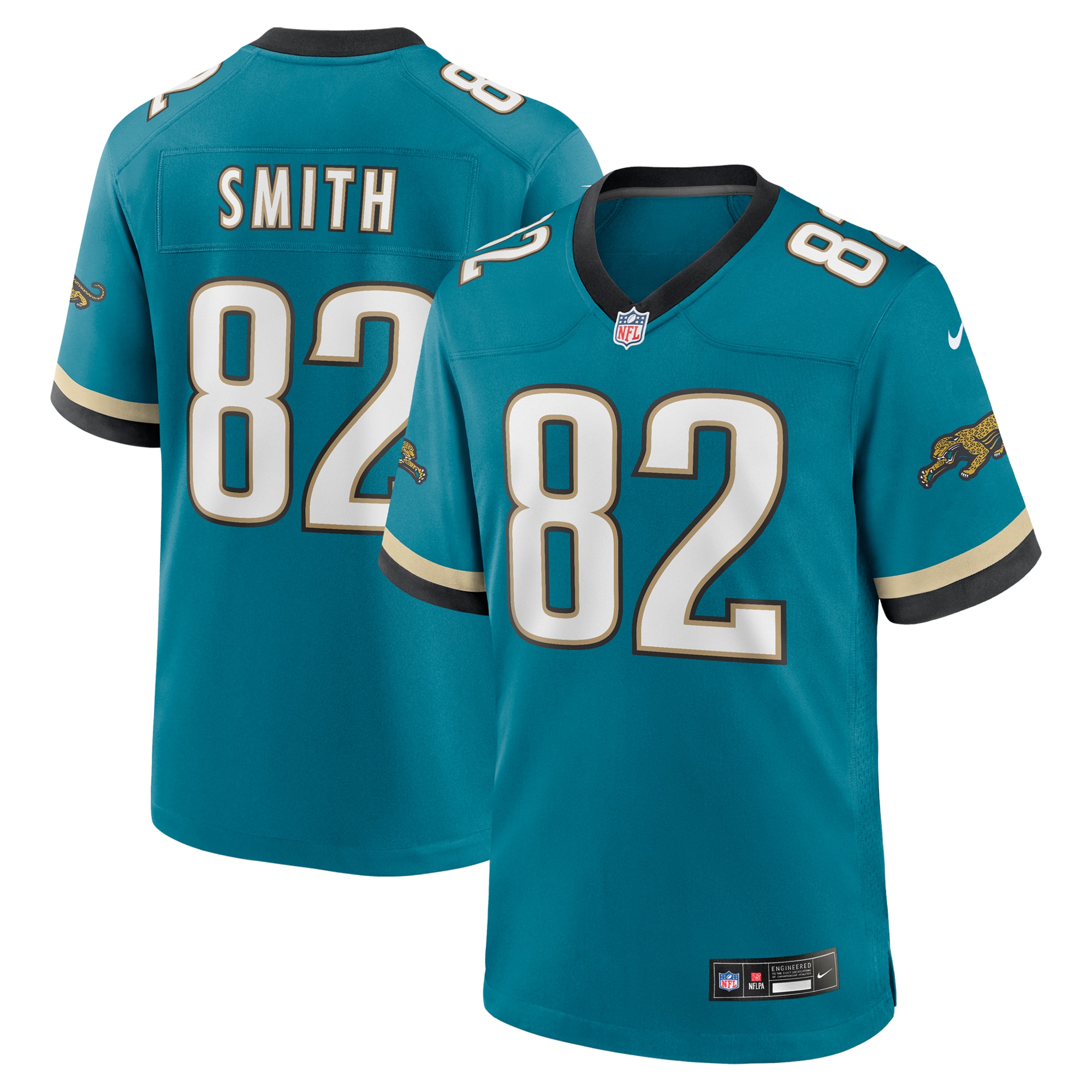 Men's Jacksonville Jaguars Jimmy Smith Teal Prowler Throwback Retired Player Game Jersey JS9772 Saliibo