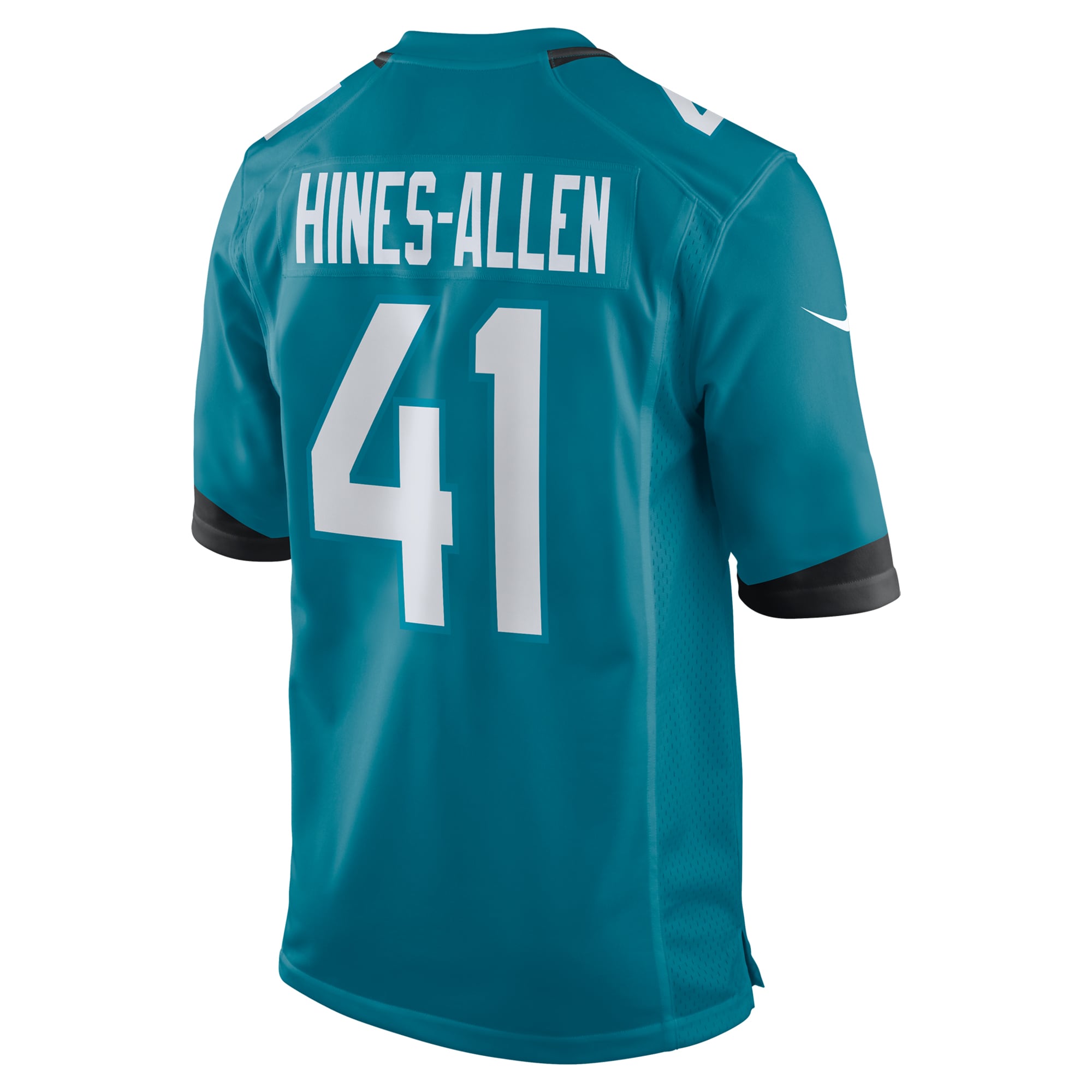 Men's Jacksonville Jaguars Josh Hines-Allen Teal Player Game Jersey JS3416 Saliibo - Image 3