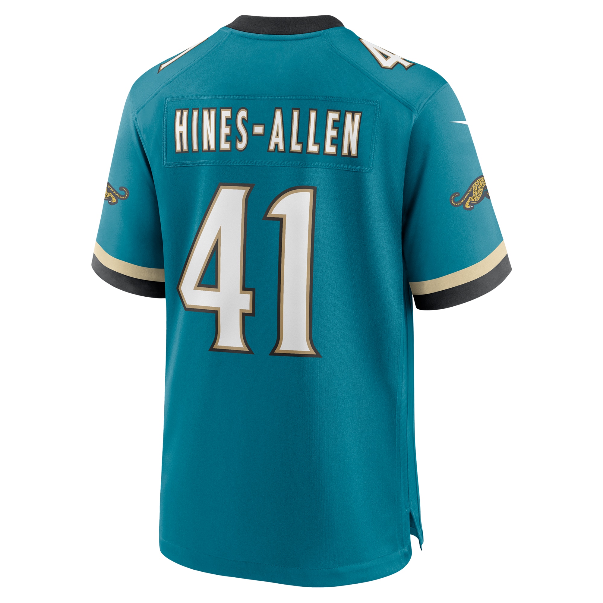Men's Jacksonville Jaguars Josh Hines-Allen Teal Prowler Throwback Player Game Jersey JS7402 Saliibo - Image 3