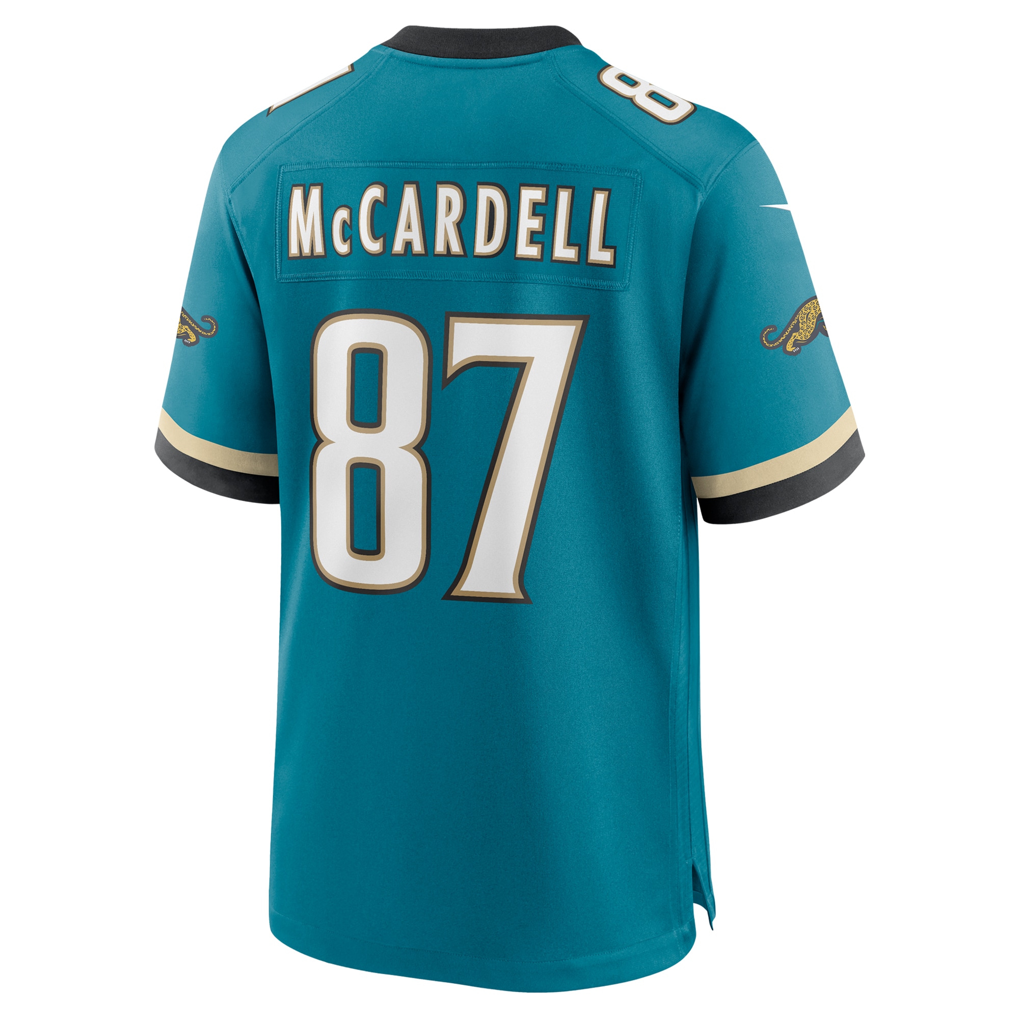 Men's Jacksonville Jaguars Keenan McCardell Teal Prowler Throwback Retired Player Game Jersey JS9191 Saliibo - Image 3
