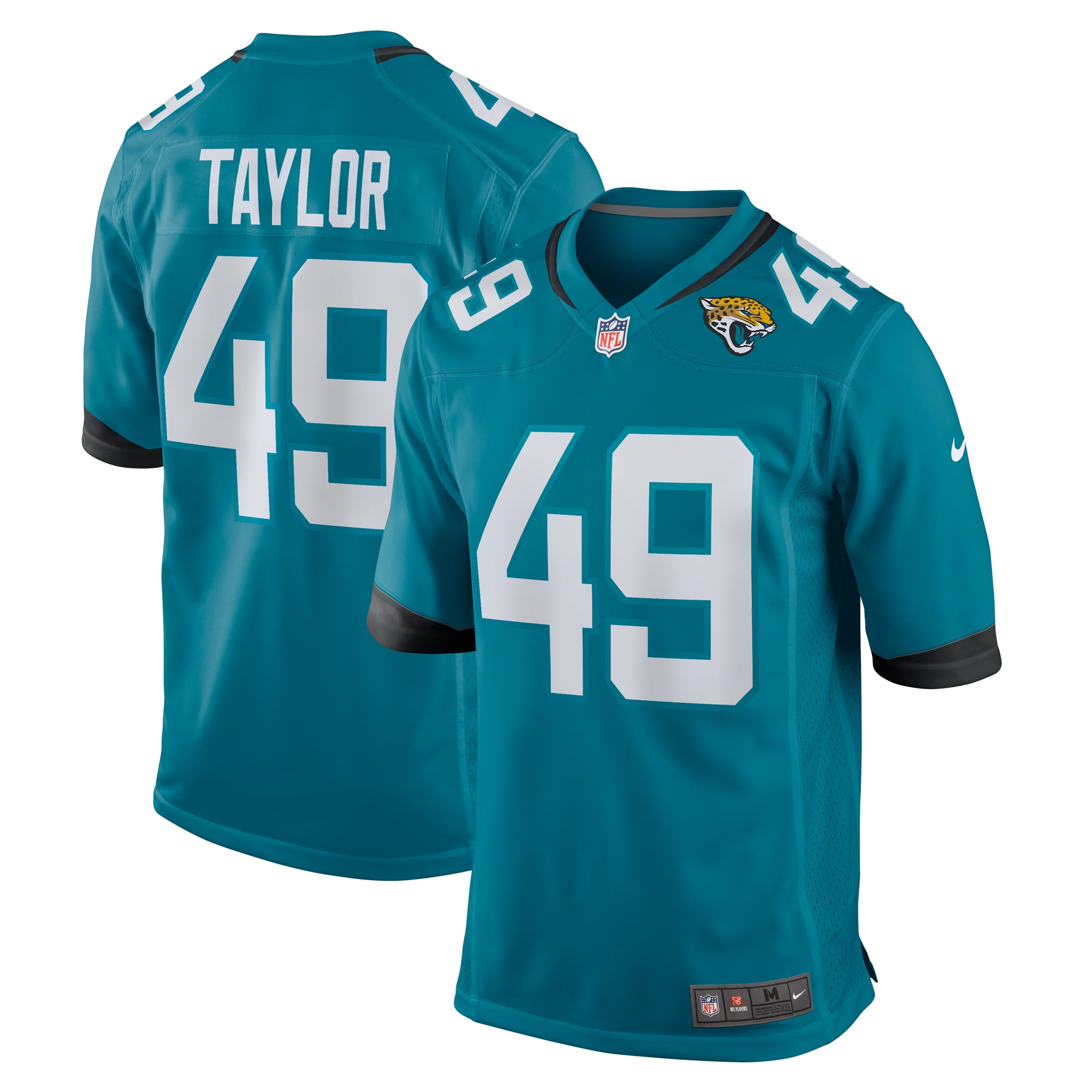 Men's Jacksonville Jaguars Leonard Taylor Teal Game Jersey JS6341 Saliibo