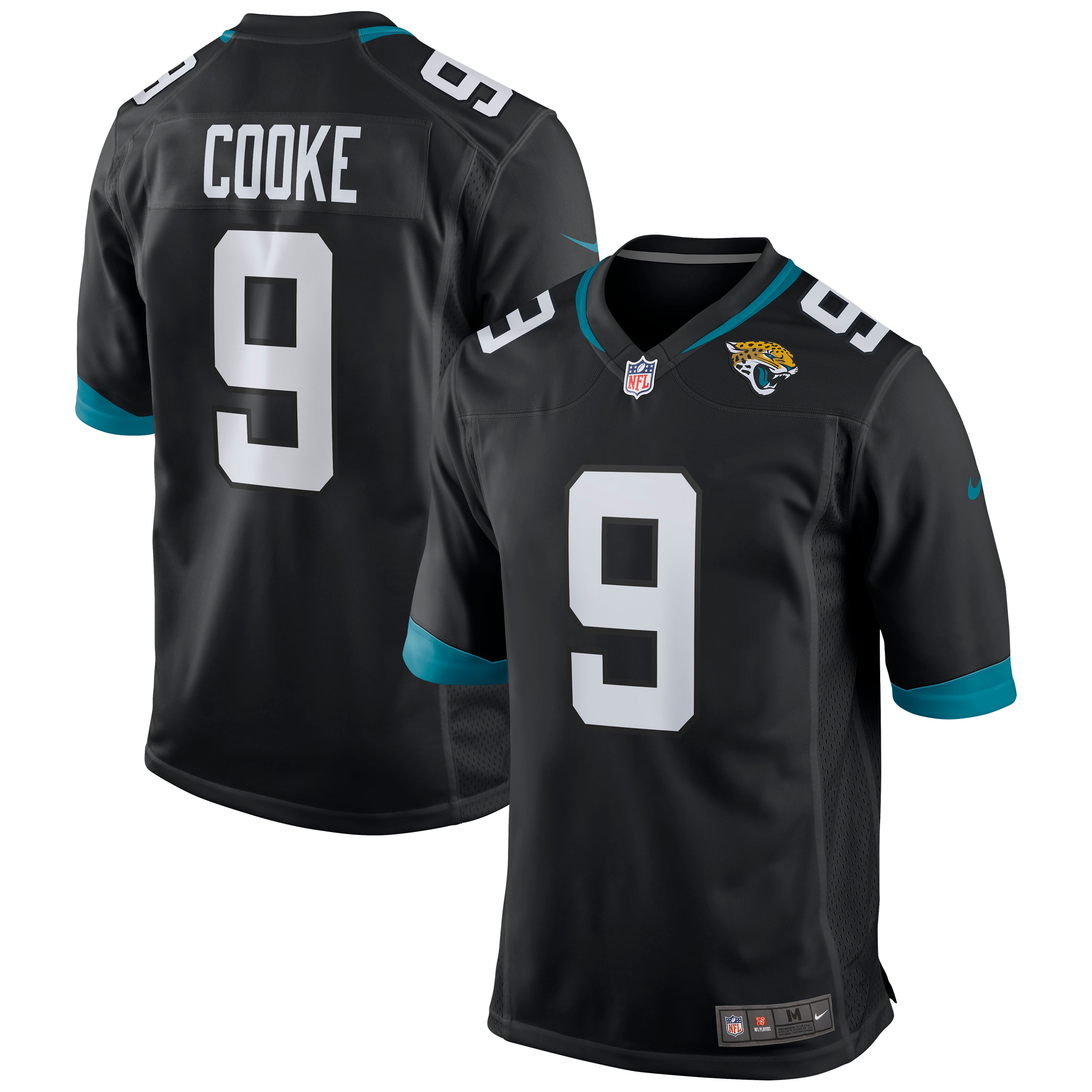 Men's Jacksonville Jaguars Logan Cooke Black Game Jersey JS4553 Saliibo
