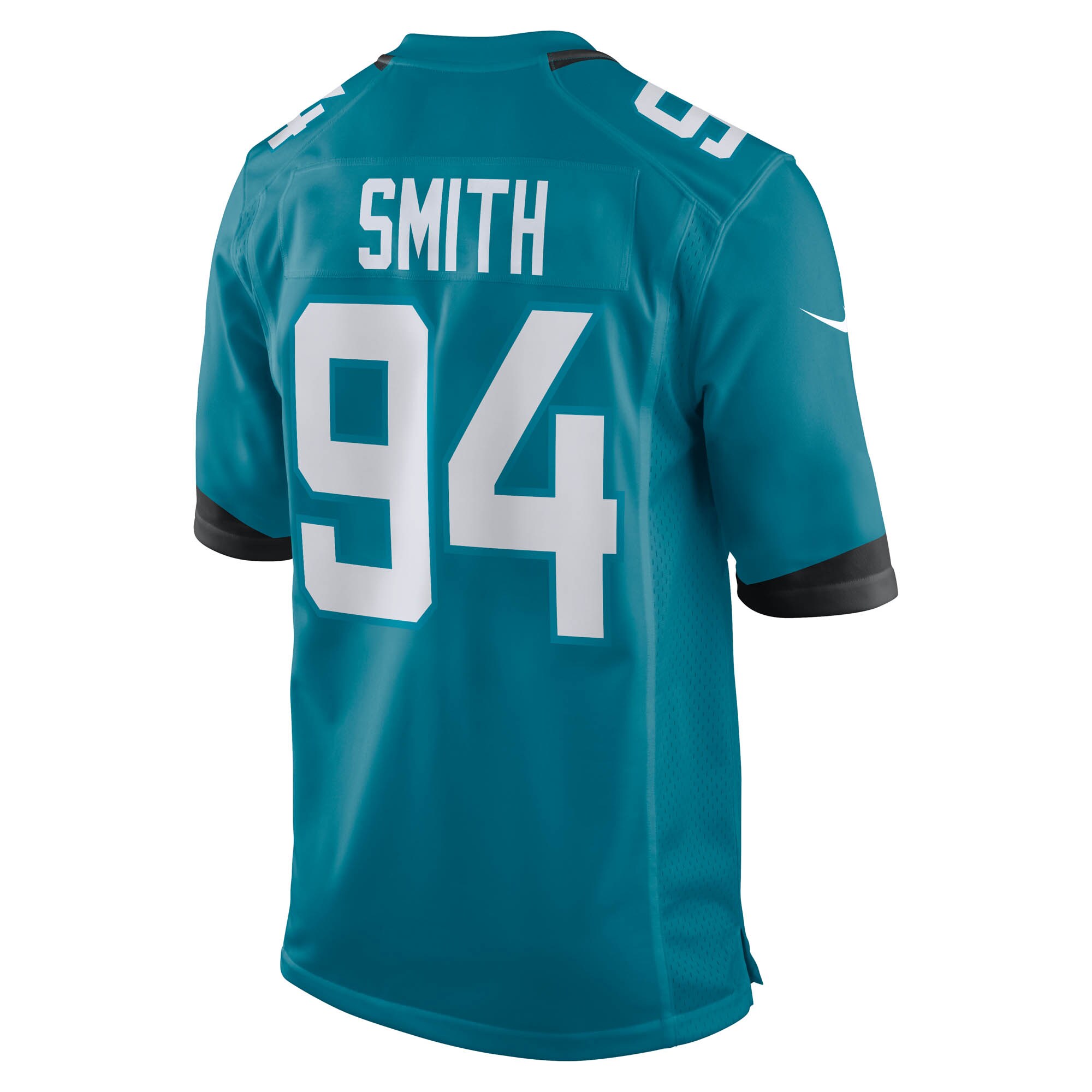 Men's Jacksonville Jaguars Maason Smith Teal Team Game Jersey JS9554 Saliibo - Image 3