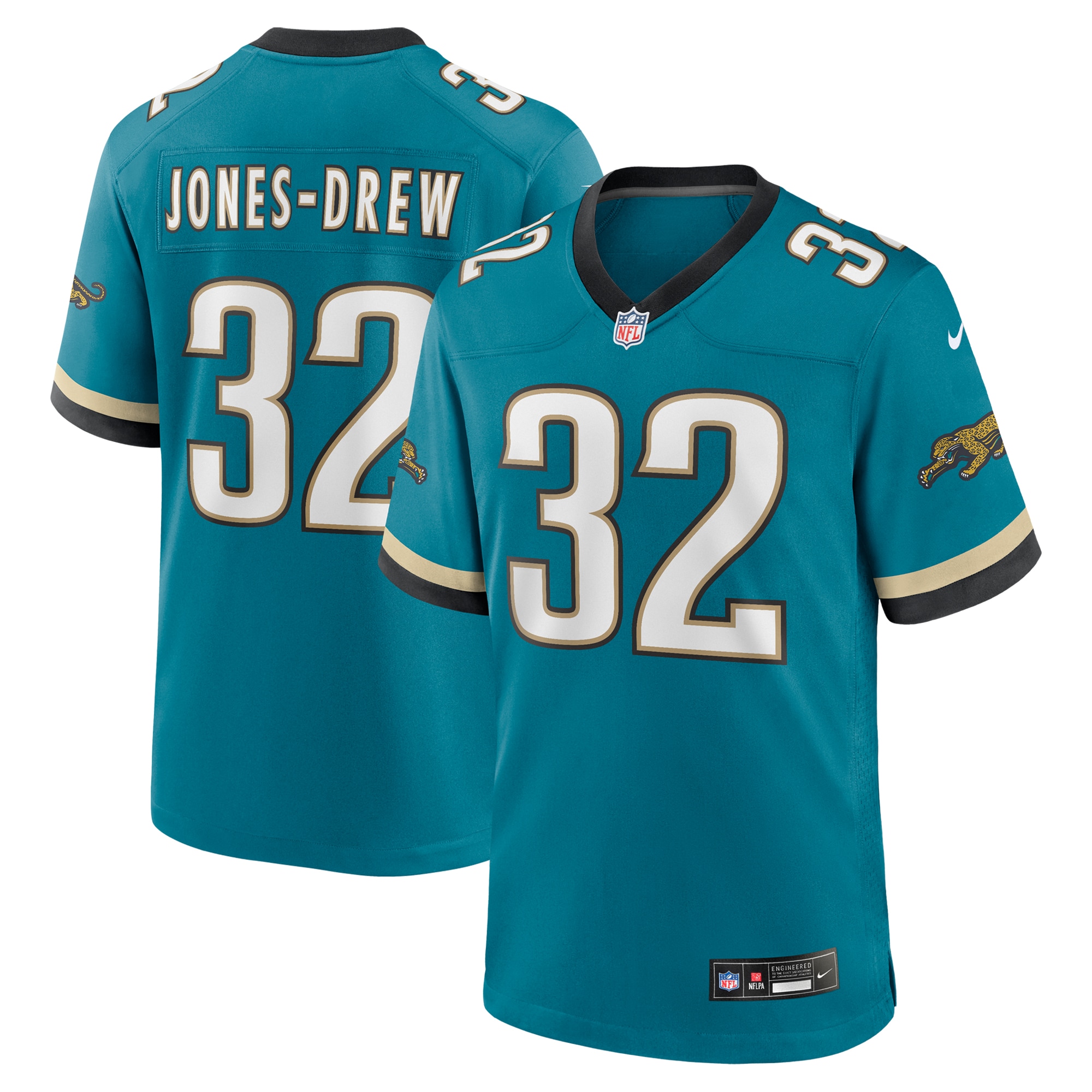 Men's Jacksonville Jaguars Maurice Jones-Drew Teal Prowler Throwback Retired Player Game Jersey JS8805 Saliibo