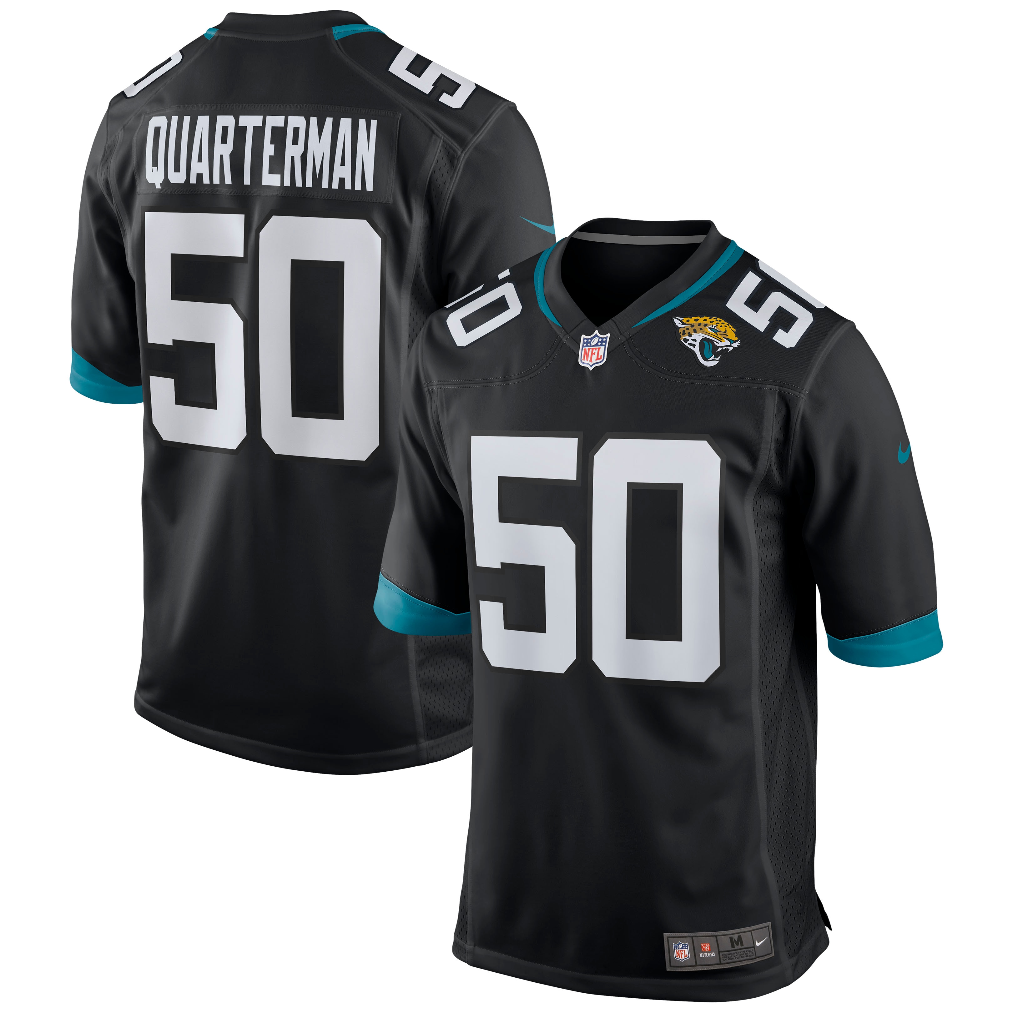 Men's Jacksonville Jaguars Shaquille Quarterman Black Game Jersey JS4096 Saliibo