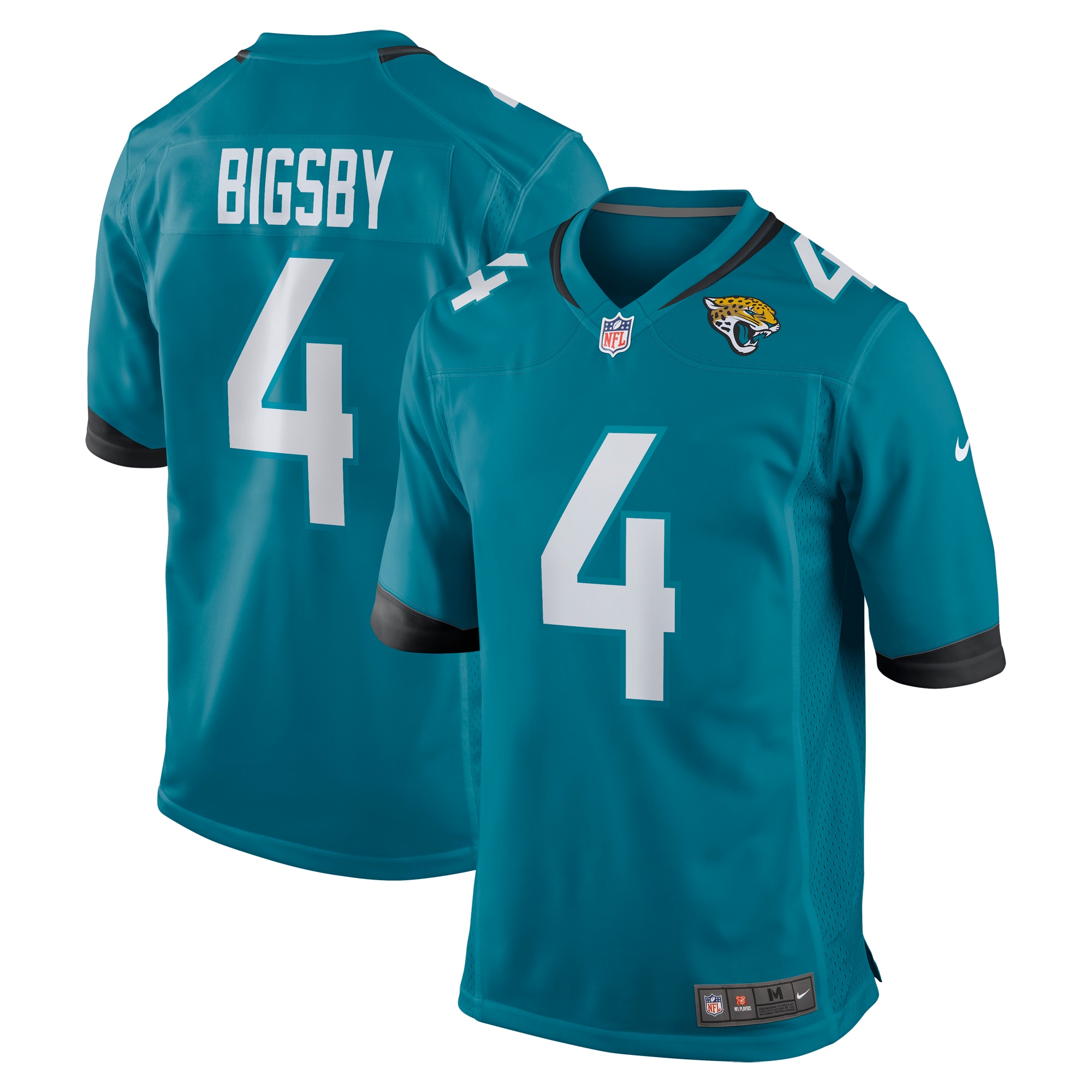 Men's Jacksonville Jaguars Tank Bigsby Teal Game Jersey JS7362 Saliibo