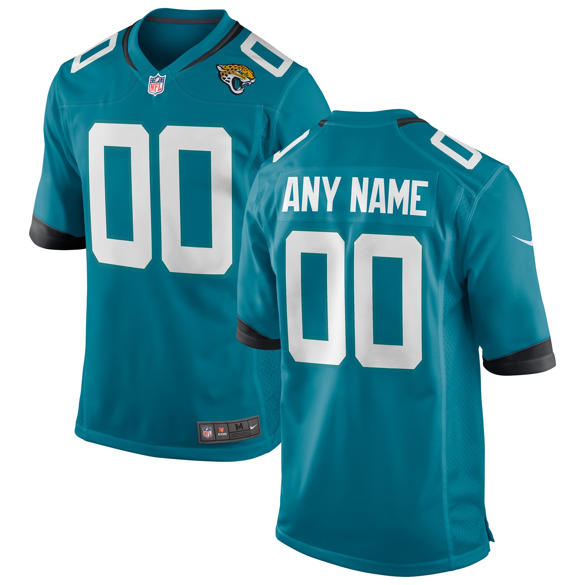 Men's Jacksonville Jaguars Teal Custom Team Game Jersey JS3512 Saliibo