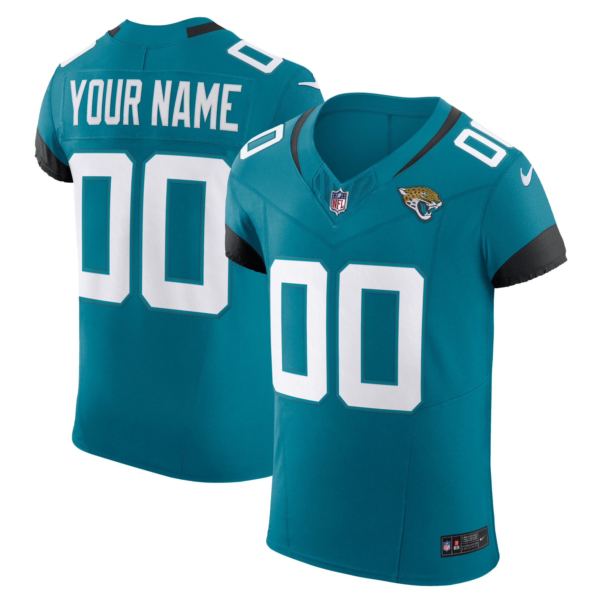 Men's Jacksonville Jaguars Teal Vapor F.U.S.E. Elite Custom Jersey JS2015 Saliibo