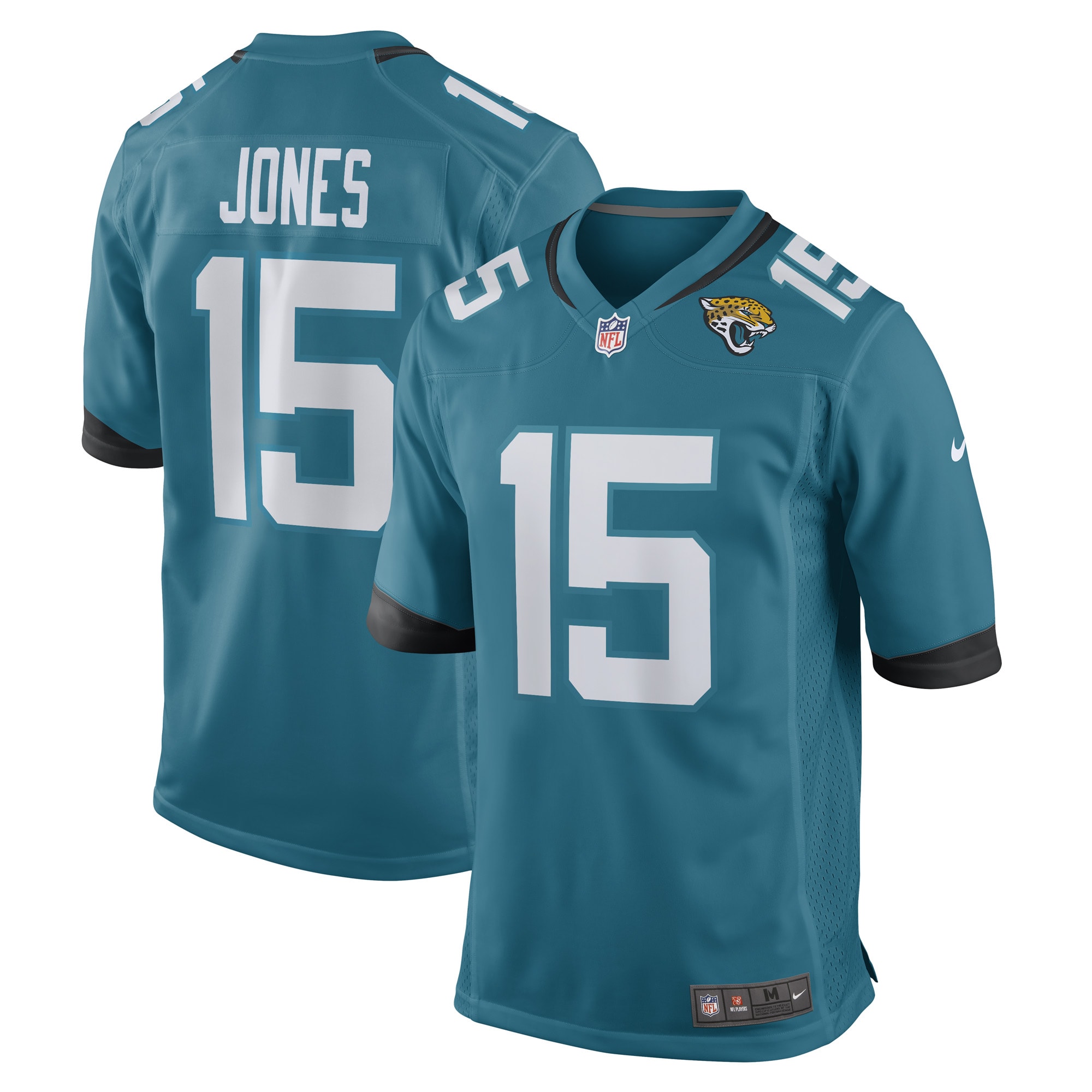 Men's Jacksonville Jaguars Tim Jones Teal Game Player Jersey JS2564 Saliibo