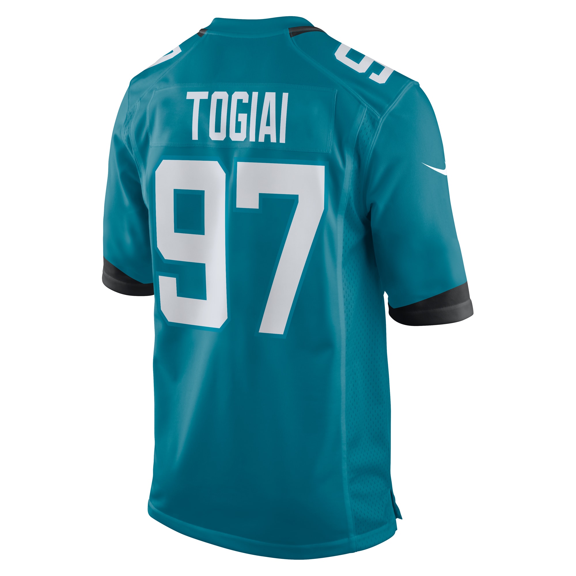 Men's Jacksonville Jaguars Tommy Togiai Teal Team Game Jersey JS1332 Saliibo - Image 3