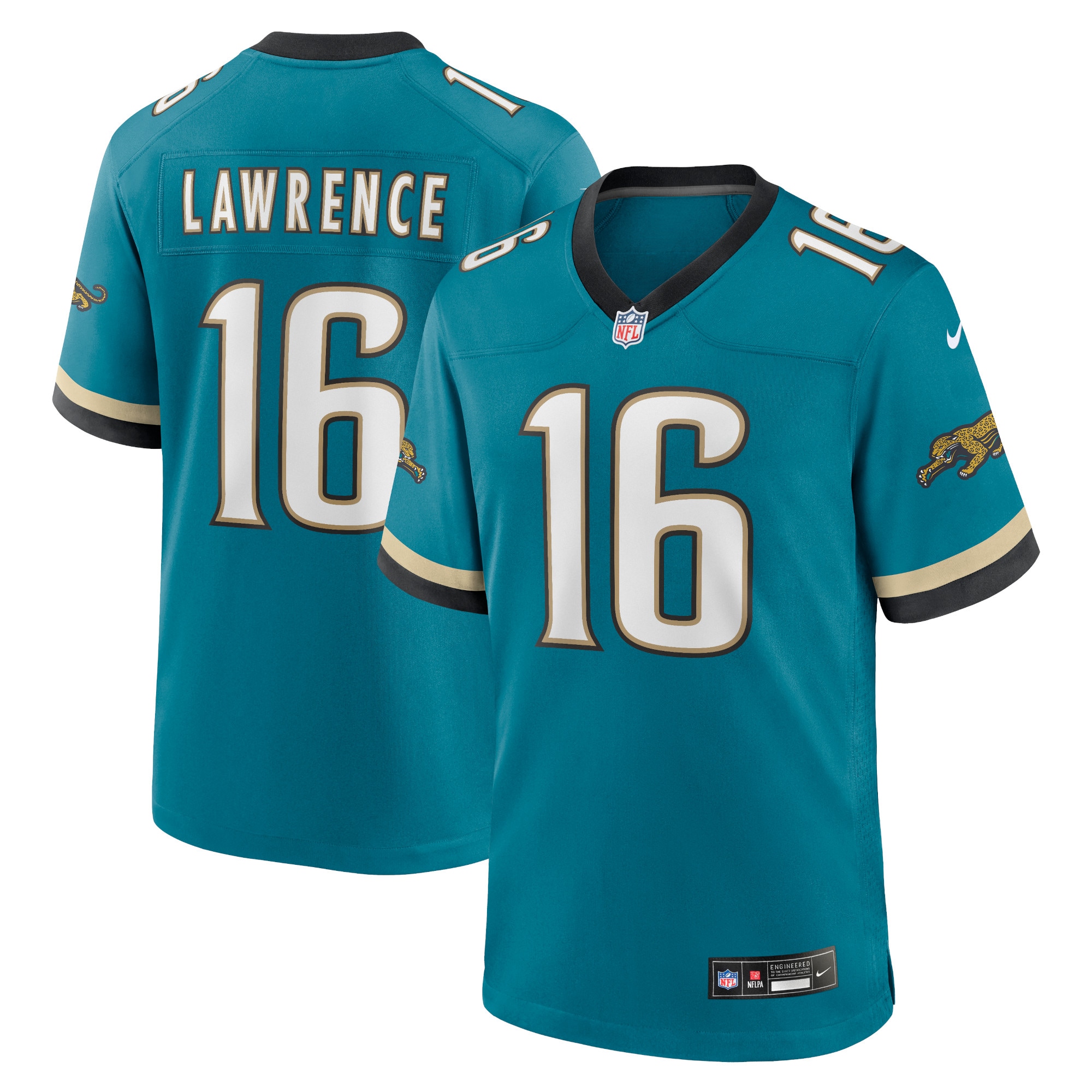 Men's Jacksonville Jaguars Trevor Lawrence Teal Prowler Throwback Player Game Jersey JS6255 Saliibo