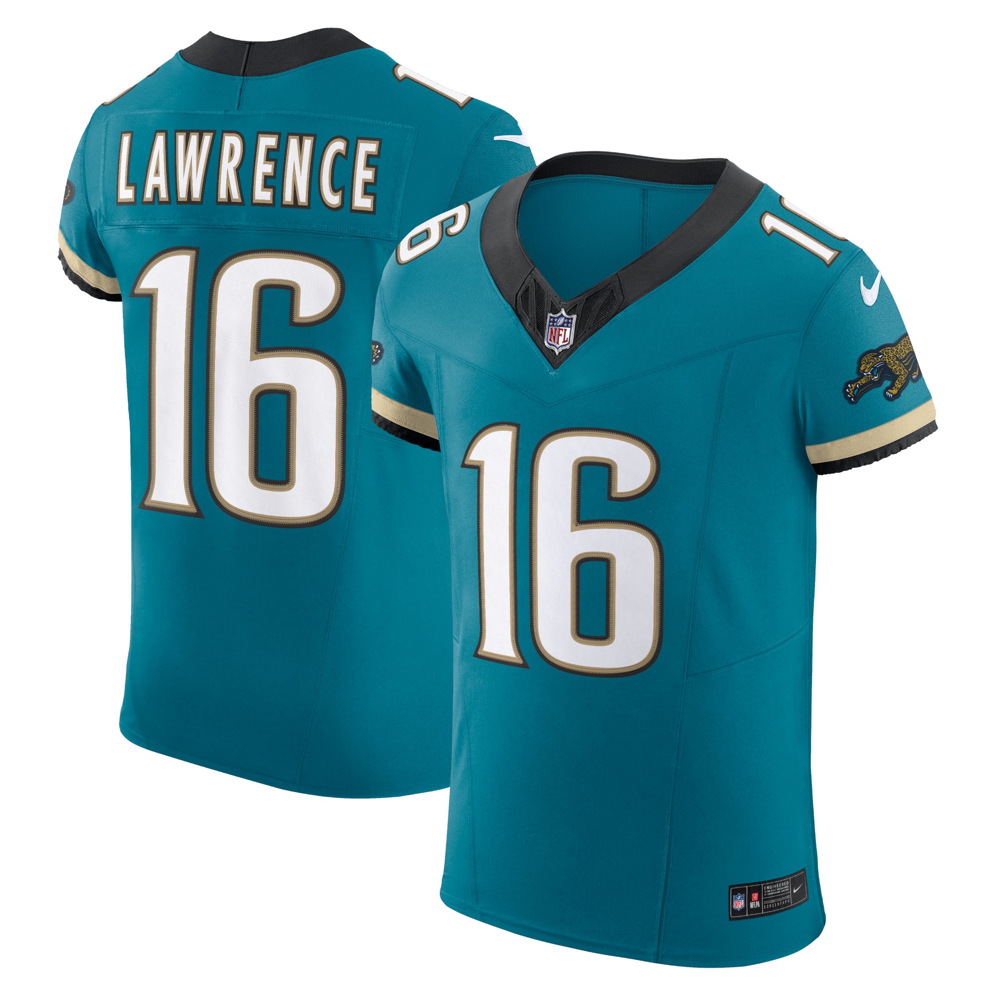 Men's Jacksonville Jaguars Trevor Lawrence Teal Prowler Throwback Vapor F.U.S.E. Elite Jersey JS6255 Saliibo