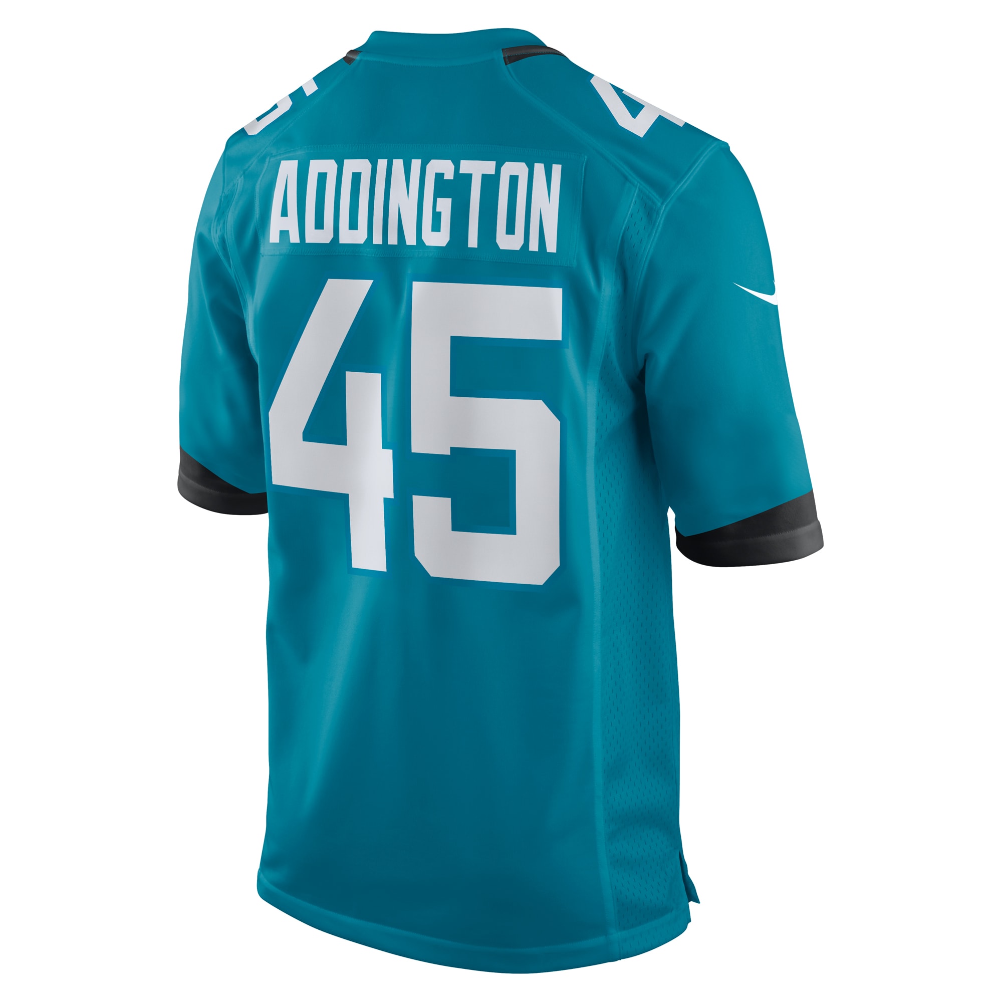Men's Jacksonville Jaguars Tucker Addington Teal Team Game Jersey JS3580 Saliibo - Image 3