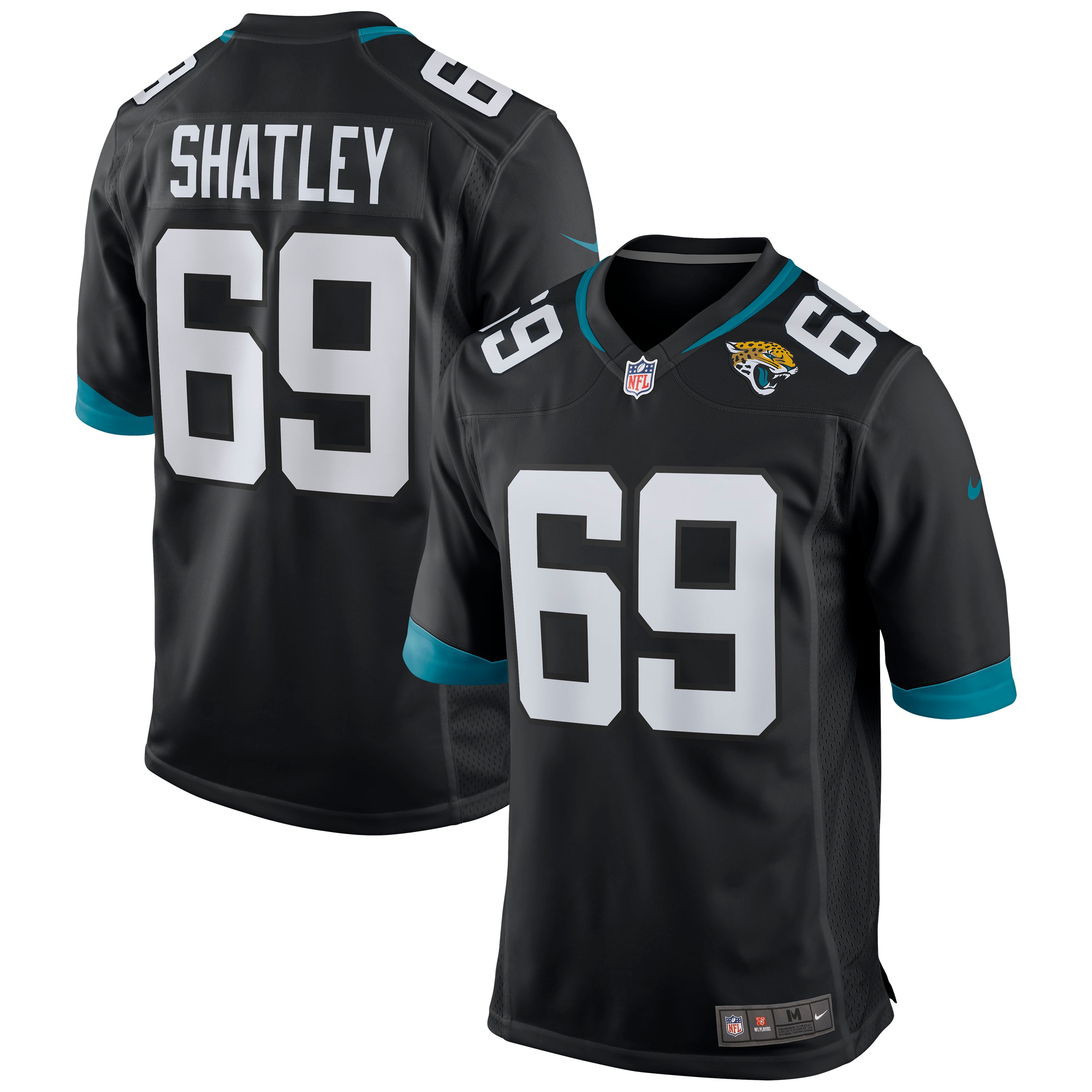 Men's Jacksonville Jaguars Tyler Shatley Black Game Jersey JS6860 Saliibo