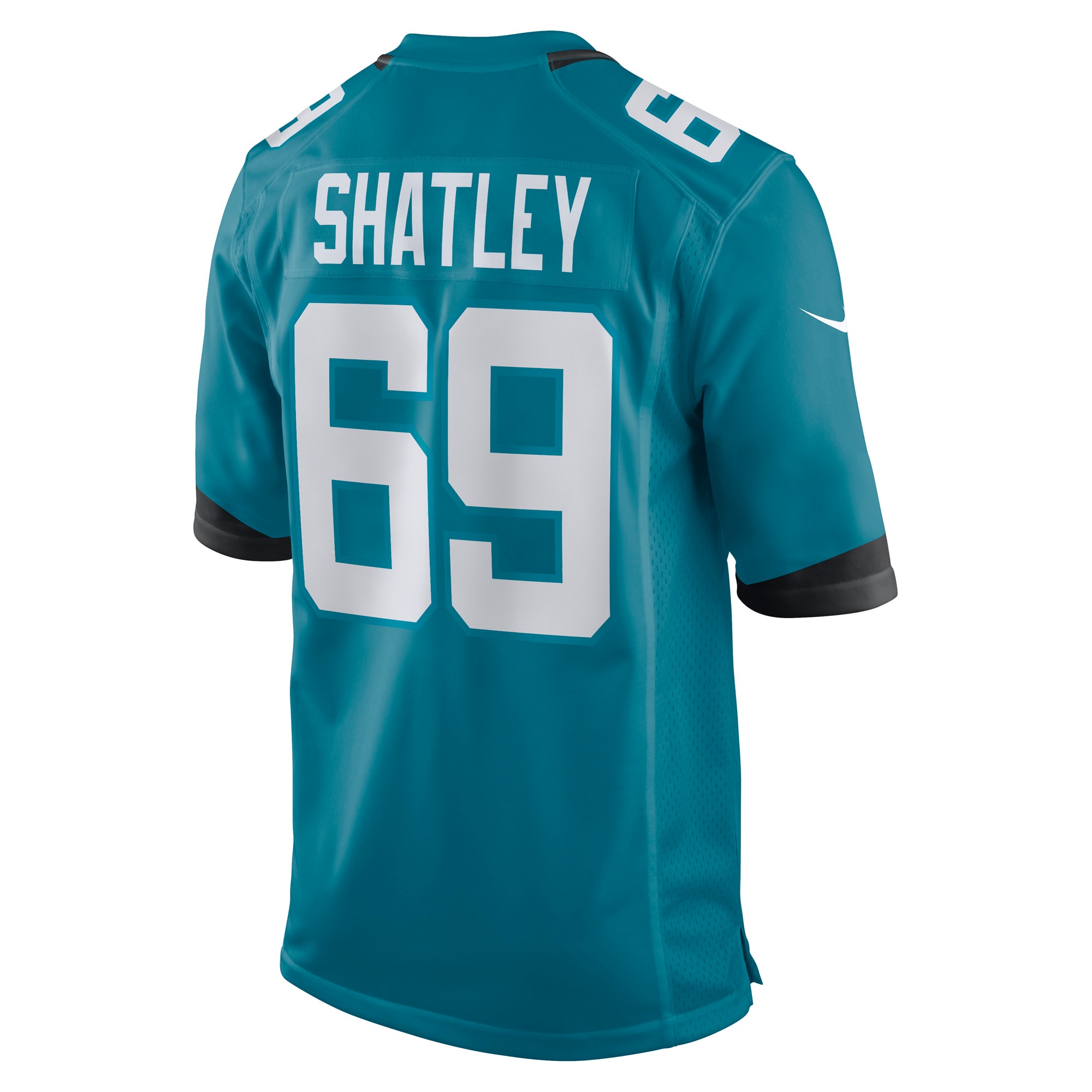 Men's Jacksonville Jaguars Tyler Shatley Teal Game Jersey JS2947 Saliibo - Image 3