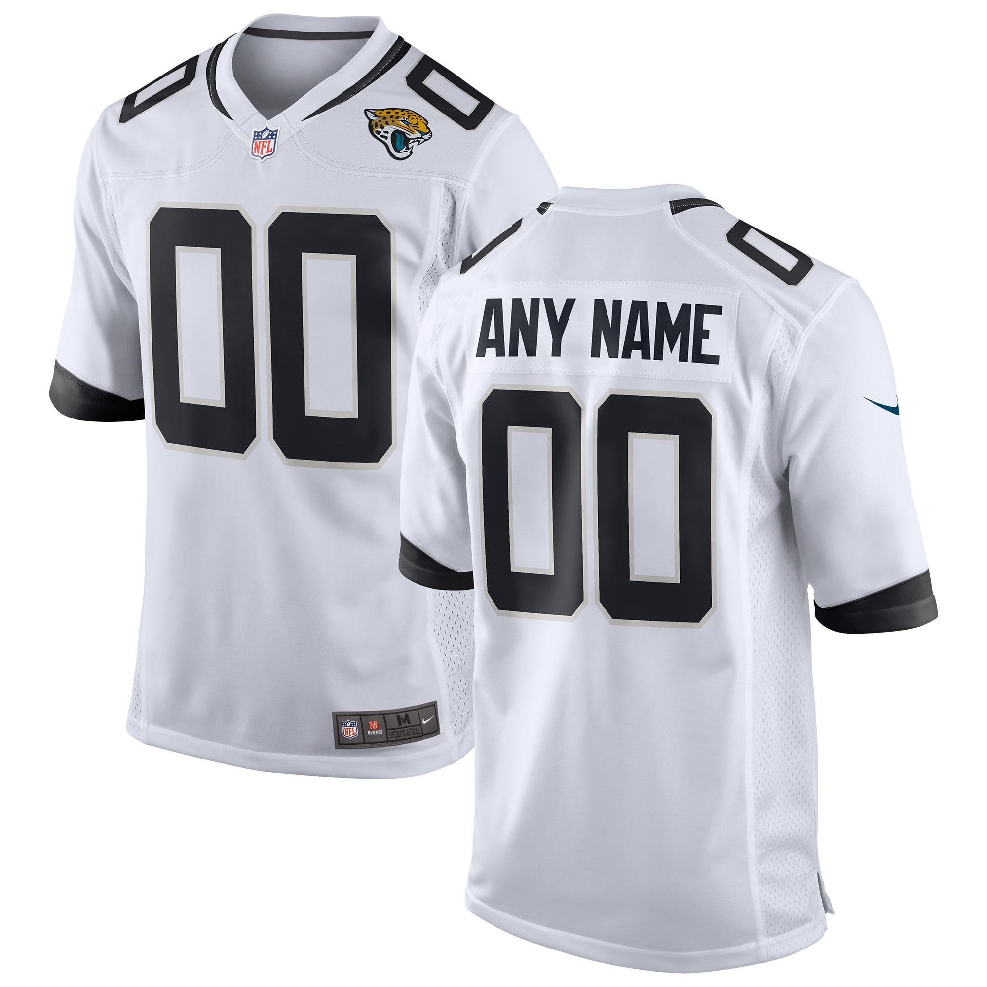 Men's Jacksonville Jaguars White Custom Game Jersey JS5386 Saliibo