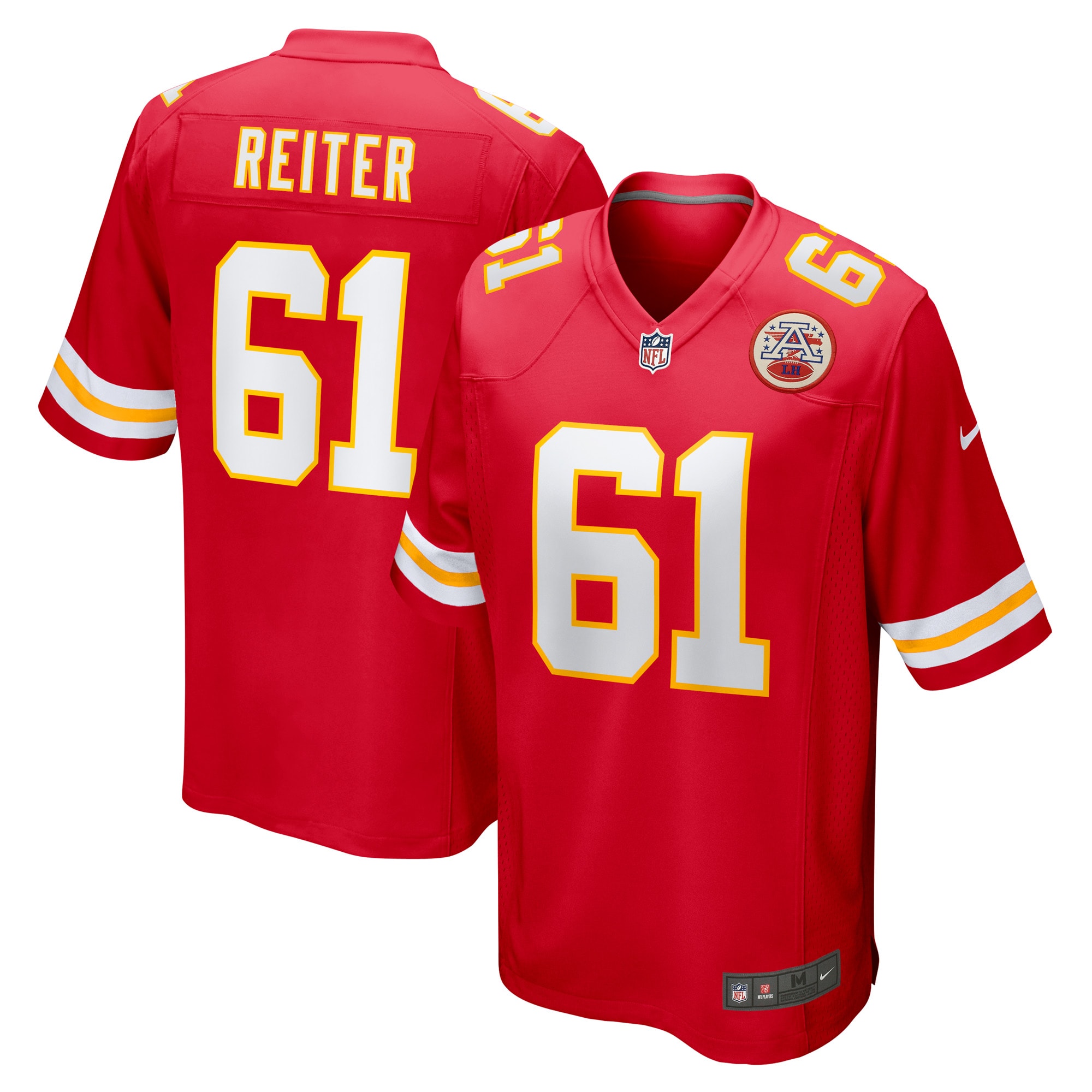 Men's Kansas City Chiefs Austin Reiter Red Game Player Jersey JS4701 Saliibo