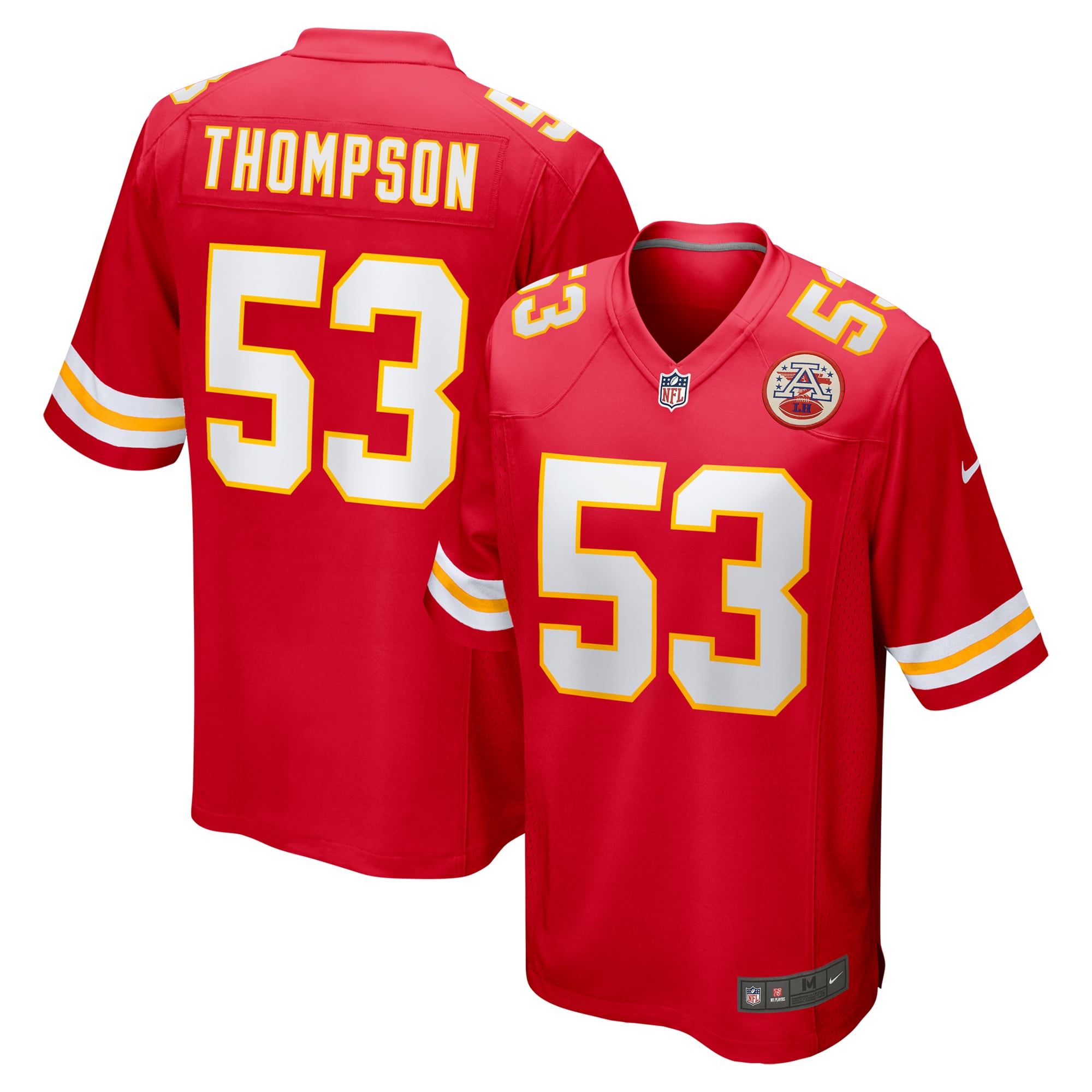 Men's Kansas City Chiefs BJ Thompson Red Game Jersey JS2607 Saliibo