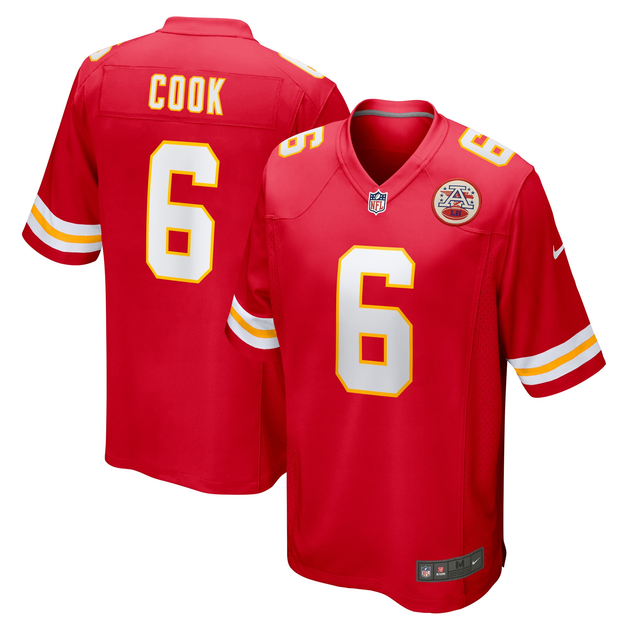 Men's Kansas City Chiefs Bryan Cook Red Game Player Jersey JS9895 Saliibo