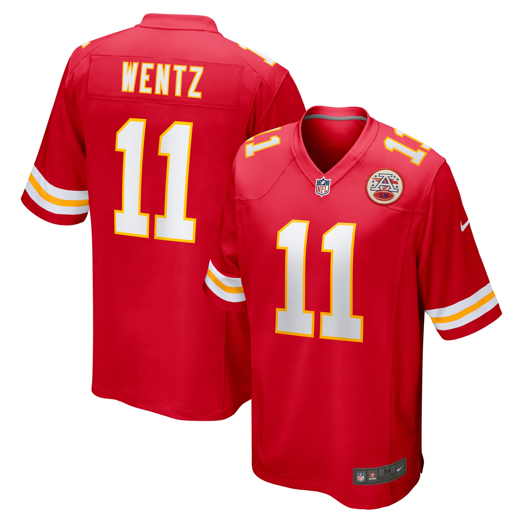 Men's Kansas City Chiefs Carson Wentz Red Game Jersey JS3877 Saliibo