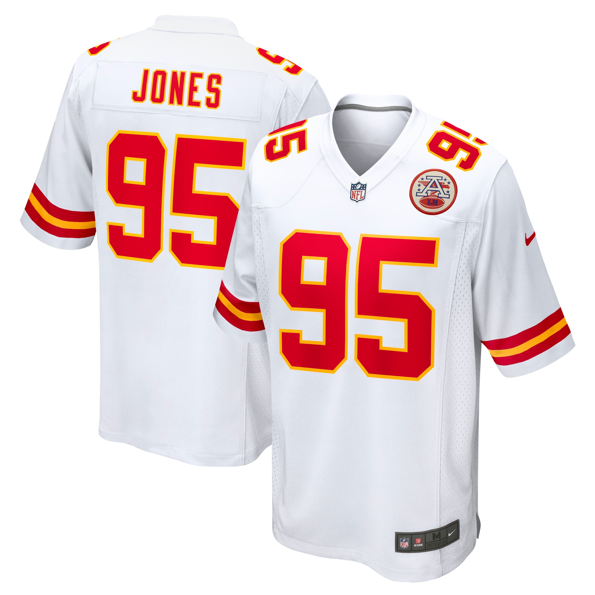 Men's Kansas City Chiefs Chris Jones White Game Jersey JS1403 Saliibo