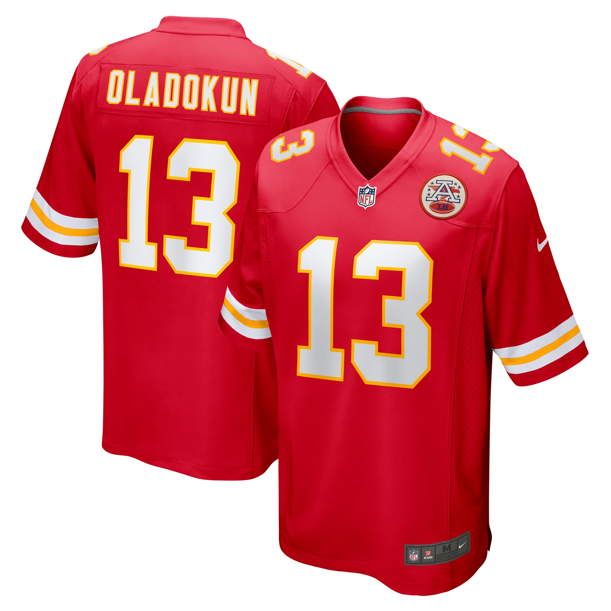 Men's Kansas City Chiefs Chris Oladokun Red Game Jersey JS7178 Saliibo