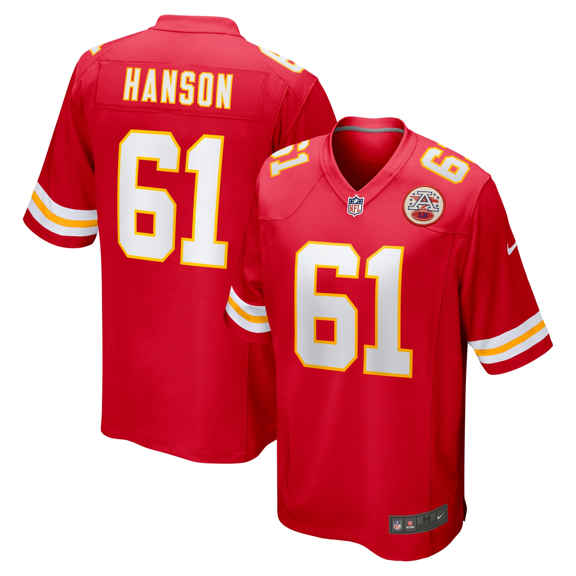 Men's Kansas City Chiefs C.J. Hanson Red Game Jersey JS5251 Saliibo