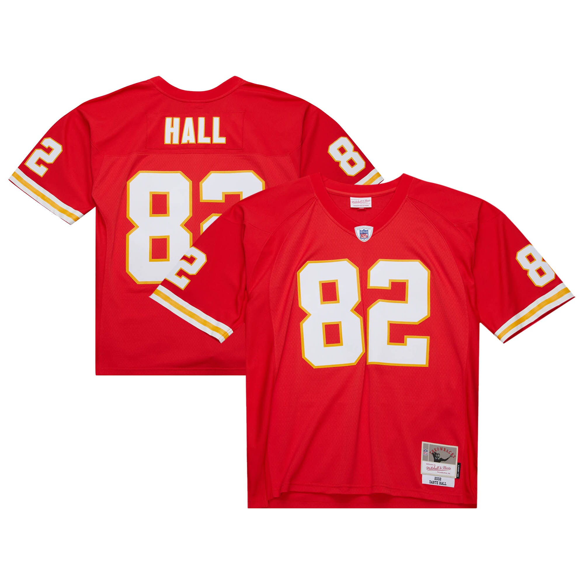 Men's Kansas City Chiefs Dante Hall Mitchell & Ness Red 2002 Legacy Jersey JS1163 Saliibo