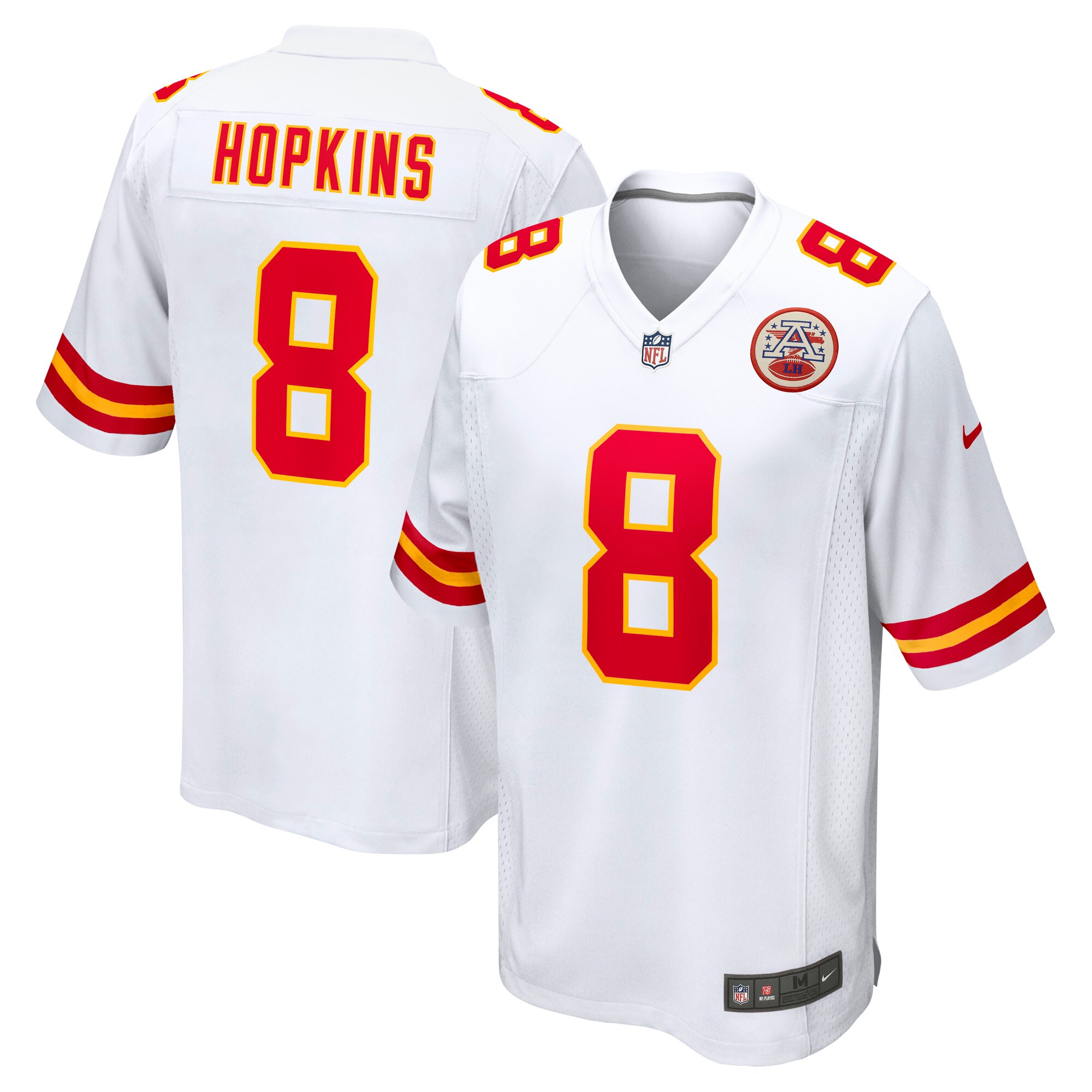 Men's Kansas City Chiefs DeAndre Hopkins White Player Game Jersey JS8331 Saliibo